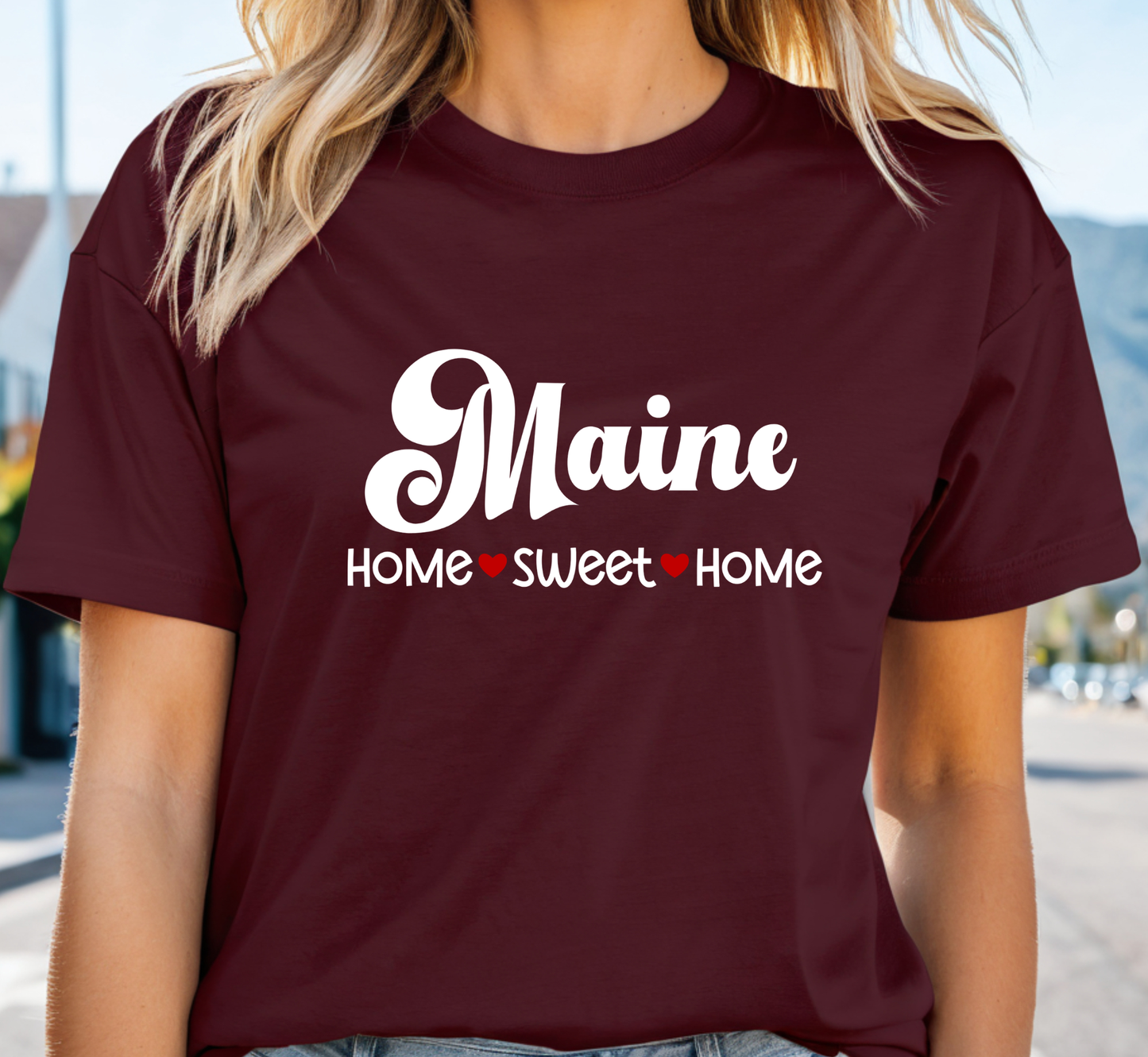 Maine T-Shirt, Maine Home Sweet Home Tee, Unisex US State Shirt