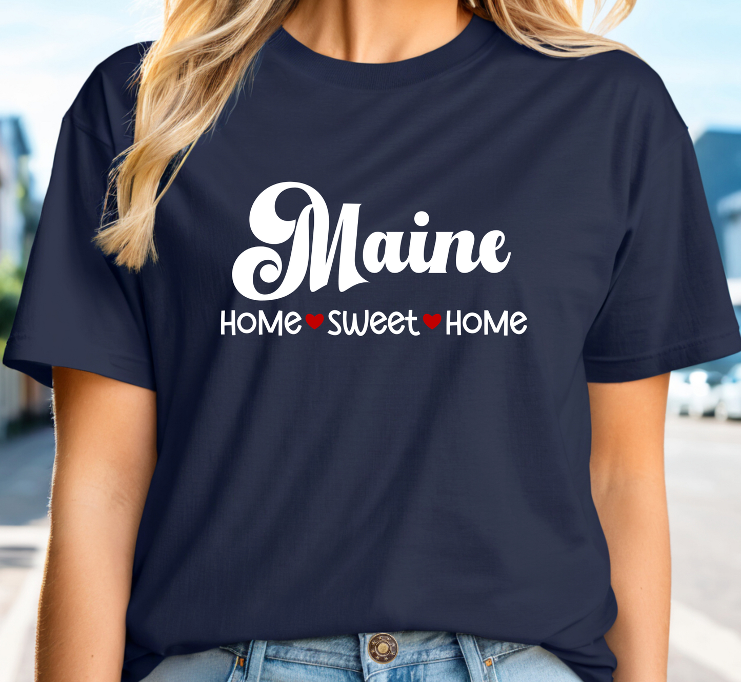 Maine T-Shirt, Maine Home Sweet Home Tee, Unisex US State Shirt