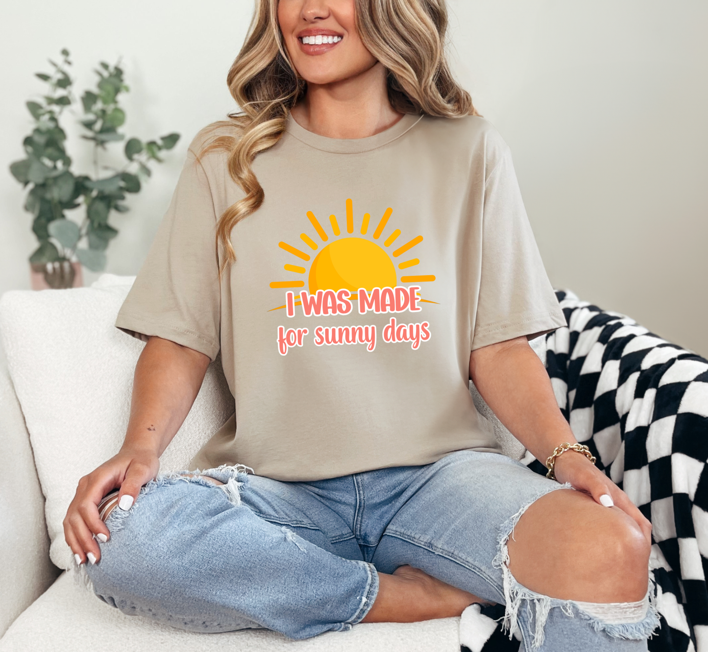 I Was Made For Sunny Days T-Shirt, Sunshine Lover Shirt, Summer Tee