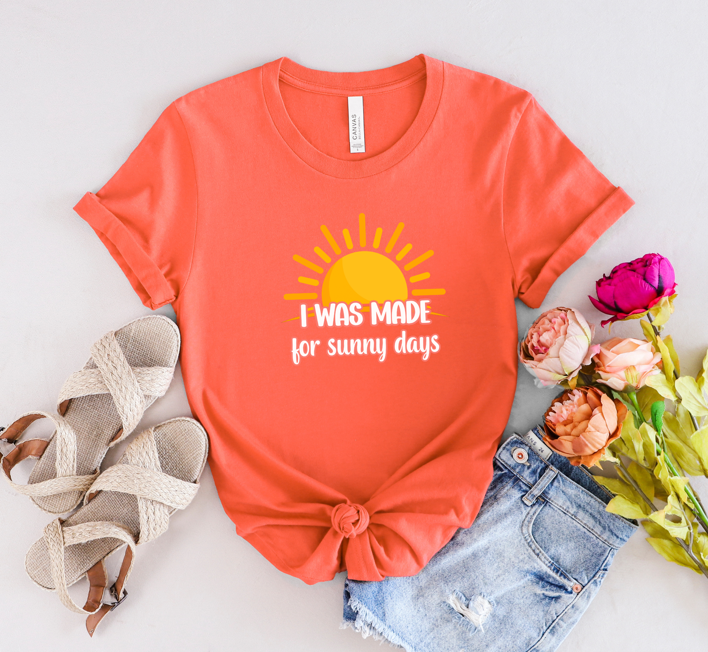 I Was Made For Sunny Days T-Shirt, Sunshine Lover Shirt, Summer Tee