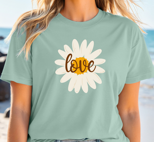 Daisy Love T-Shirt, Boho Flower Tee