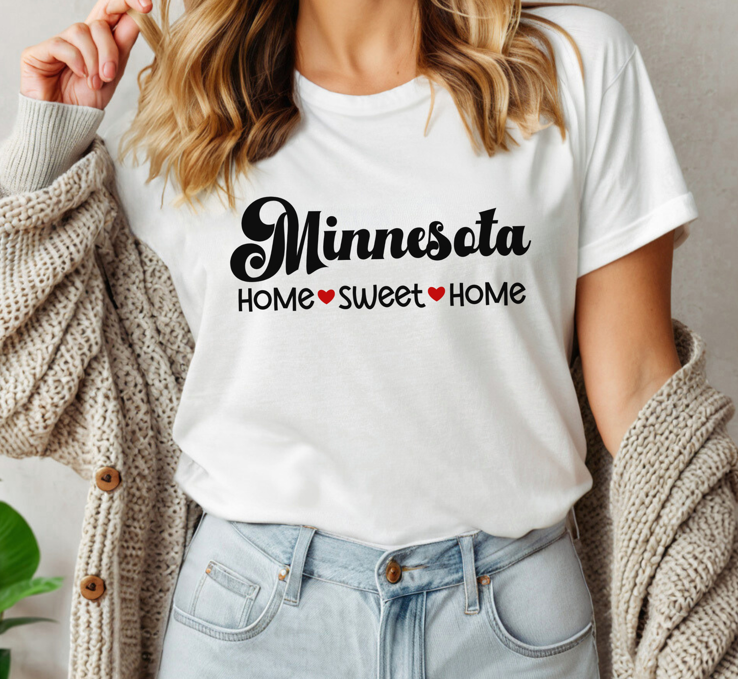 Minnesota T-Shirt, Minnesota Home Sweet Home Tee, Unisex US State Shirt