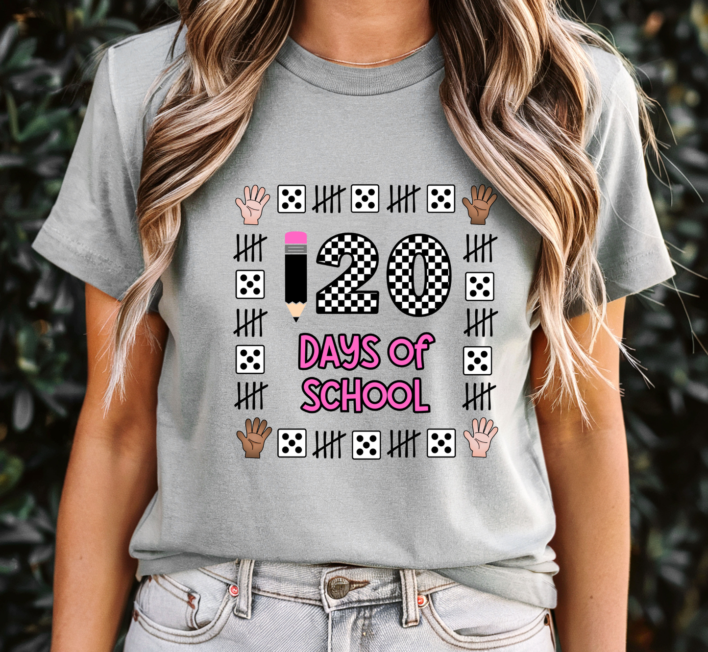 120th Day of School Shirt, 120 Days of School Tee, Checkered Numbers, First Grade Teacher, 1st Grade