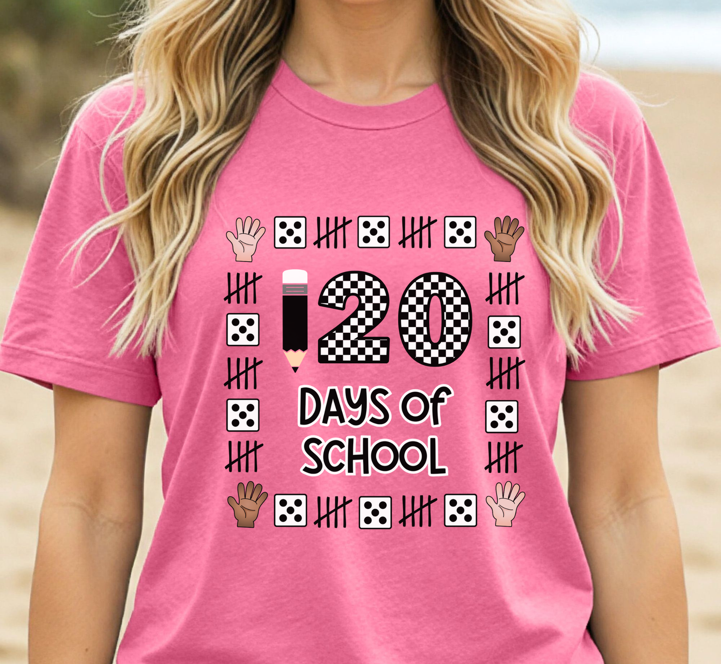 120th Day of School Shirt, 120 Days of School Tee, Checkered Numbers, First Grade Teacher, 1st Grade
