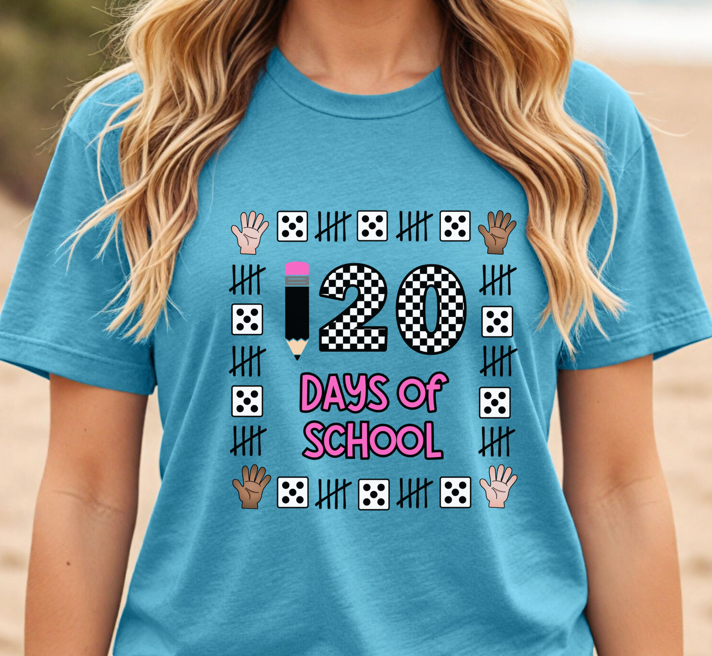 120th Day of School Shirt, 120 Days of School Tee, Checkered Numbers, First Grade Teacher, 1st Grade