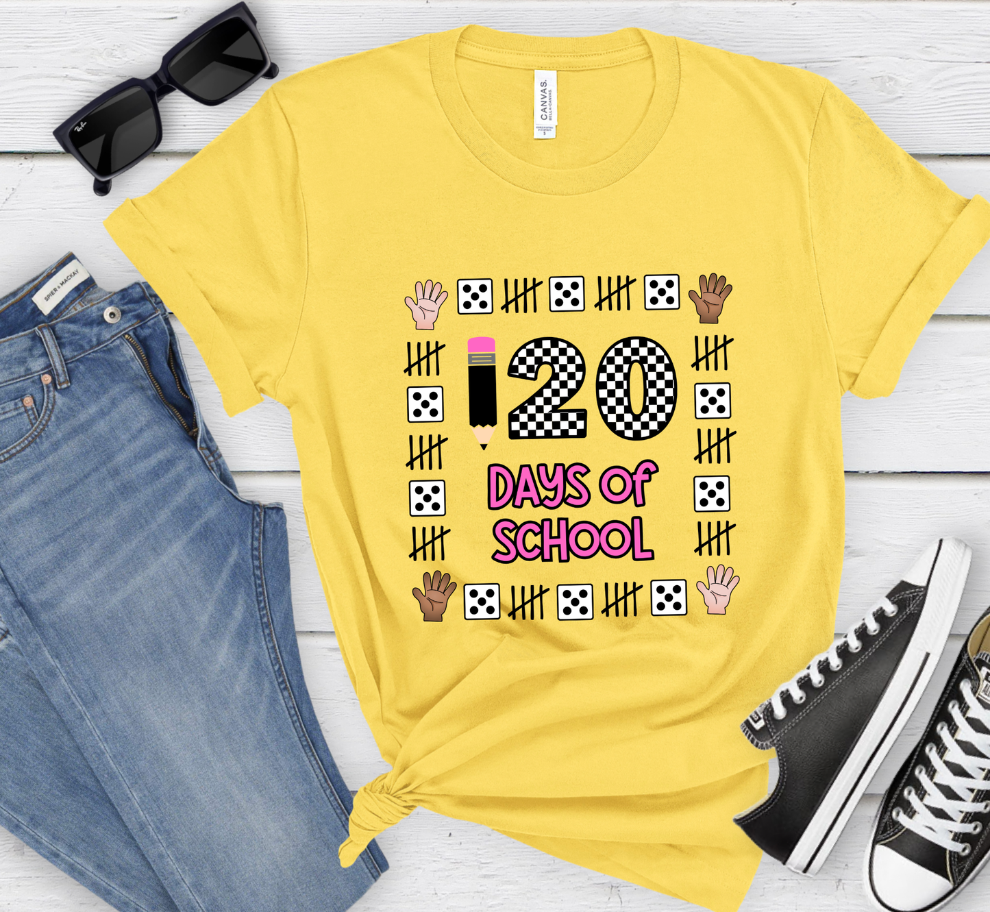 120th Day of School Shirt, 120 Days of School Tee, Checkered Numbers, First Grade Teacher, 1st Grade