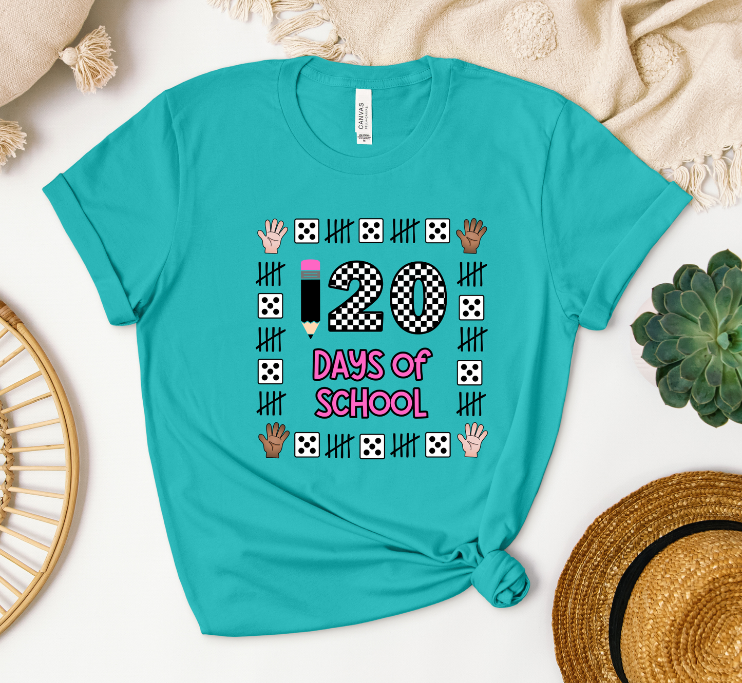 120th Day of School Shirt, 120 Days of School Tee, Checkered Numbers, First Grade Teacher, 1st Grade