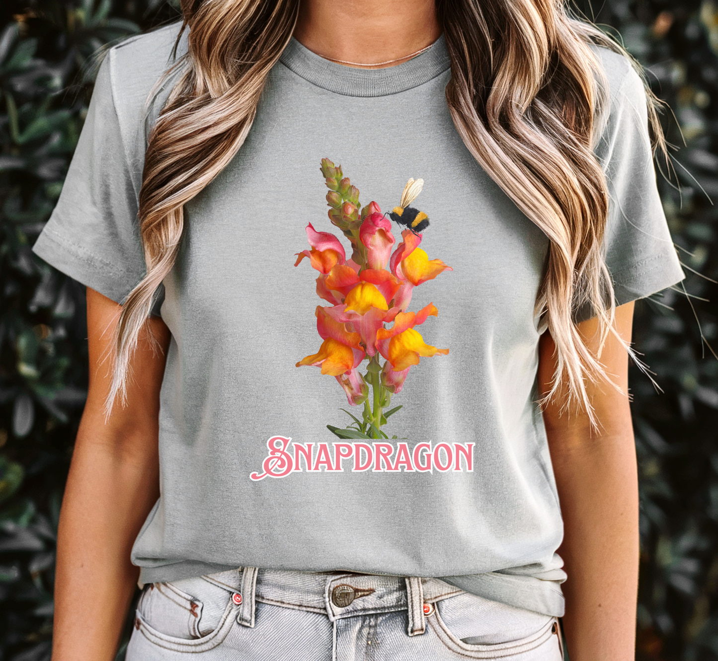Snapdragon Tee, Sunset Snapdragons Floral T-Shirt, Flower Lover Shirt, Garden Lover Tee