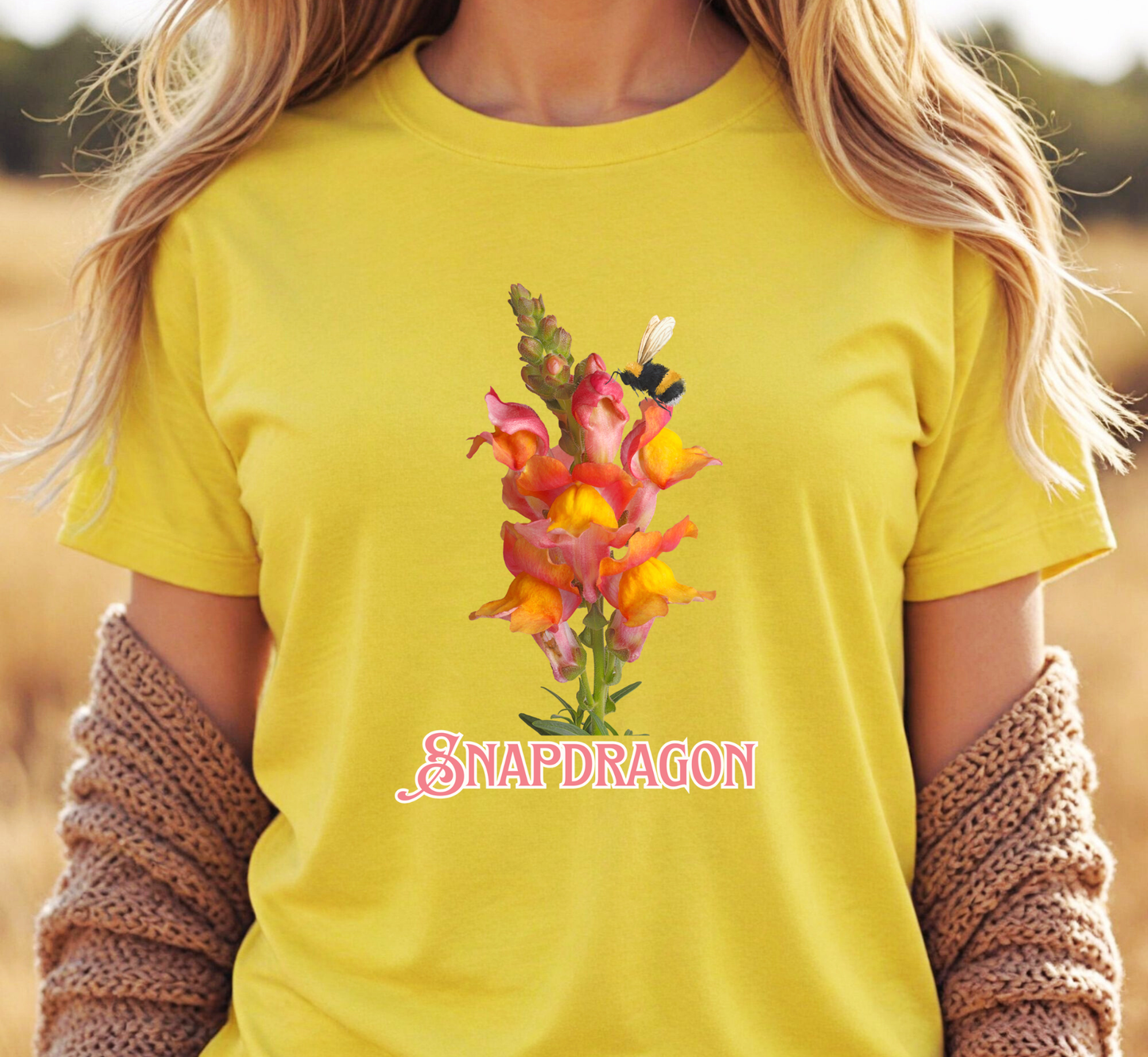 Snapdragon Tee, Sunset Snapdragons Floral T-Shirt, Flower Lover Shirt, Garden Lover Tee
