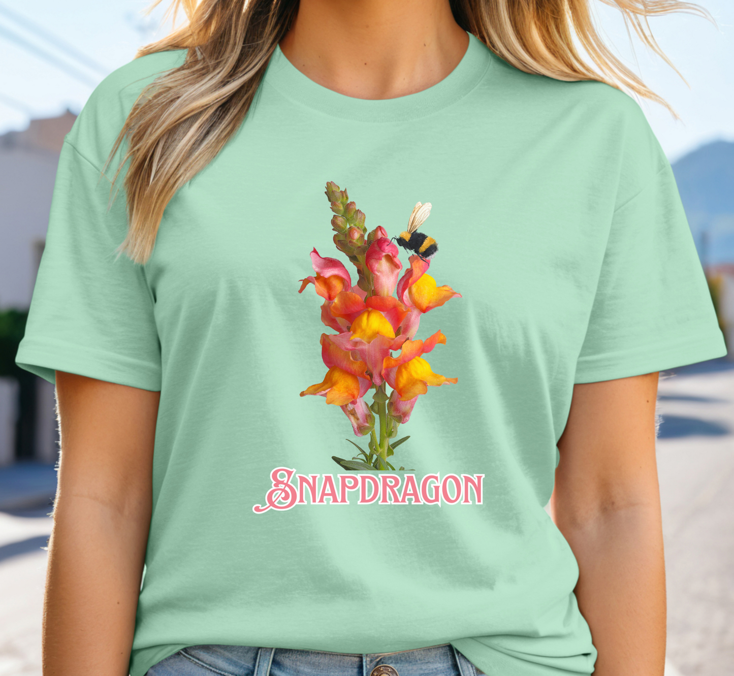 Snapdragon Tee, Sunset Snapdragons Floral T-Shirt, Flower Lover Shirt, Garden Lover Tee