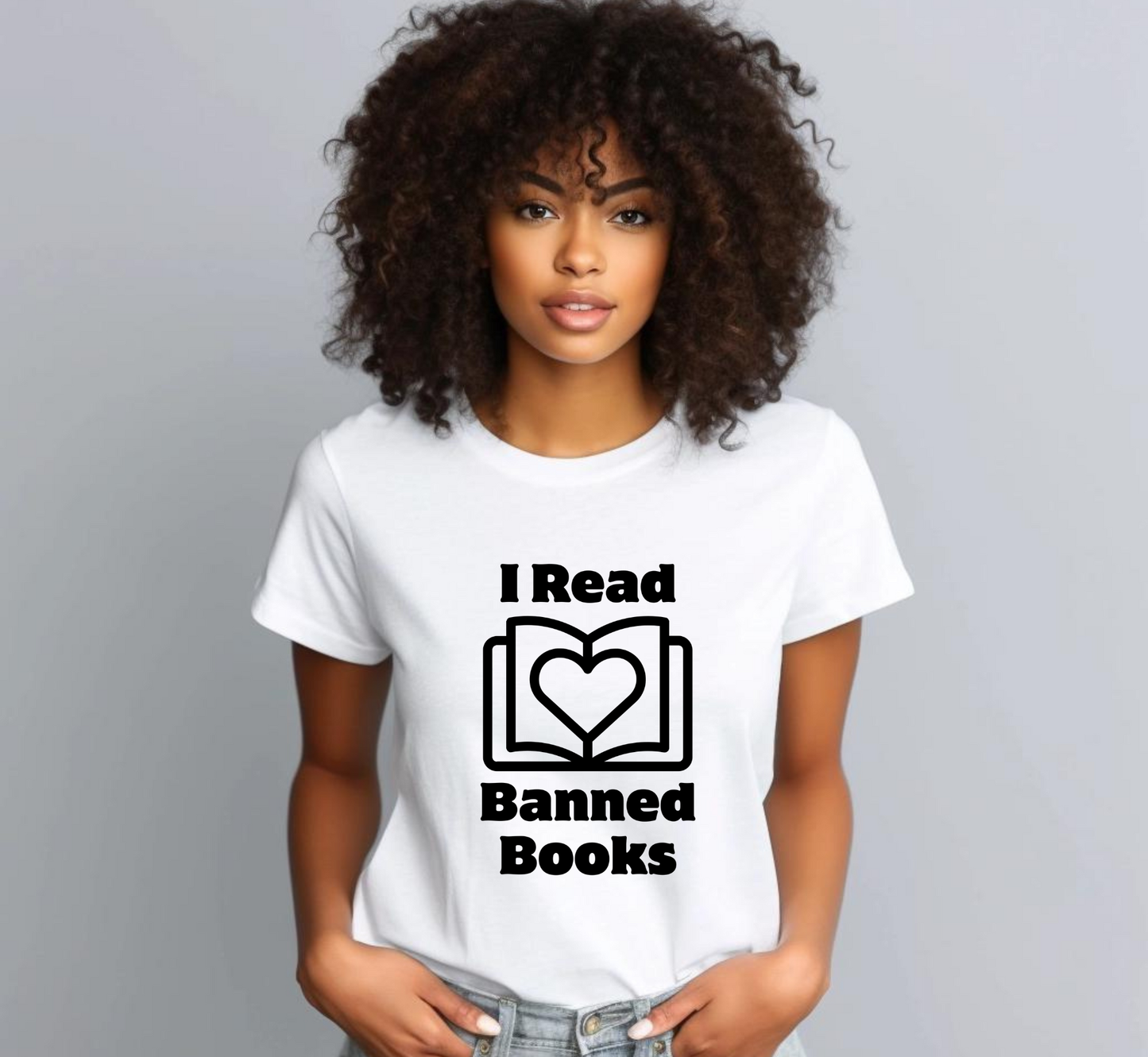 I Read Banned Books Tee, Book Lover T-Shirt, Support Libraries Tee,  Bookish Teacher Shirt