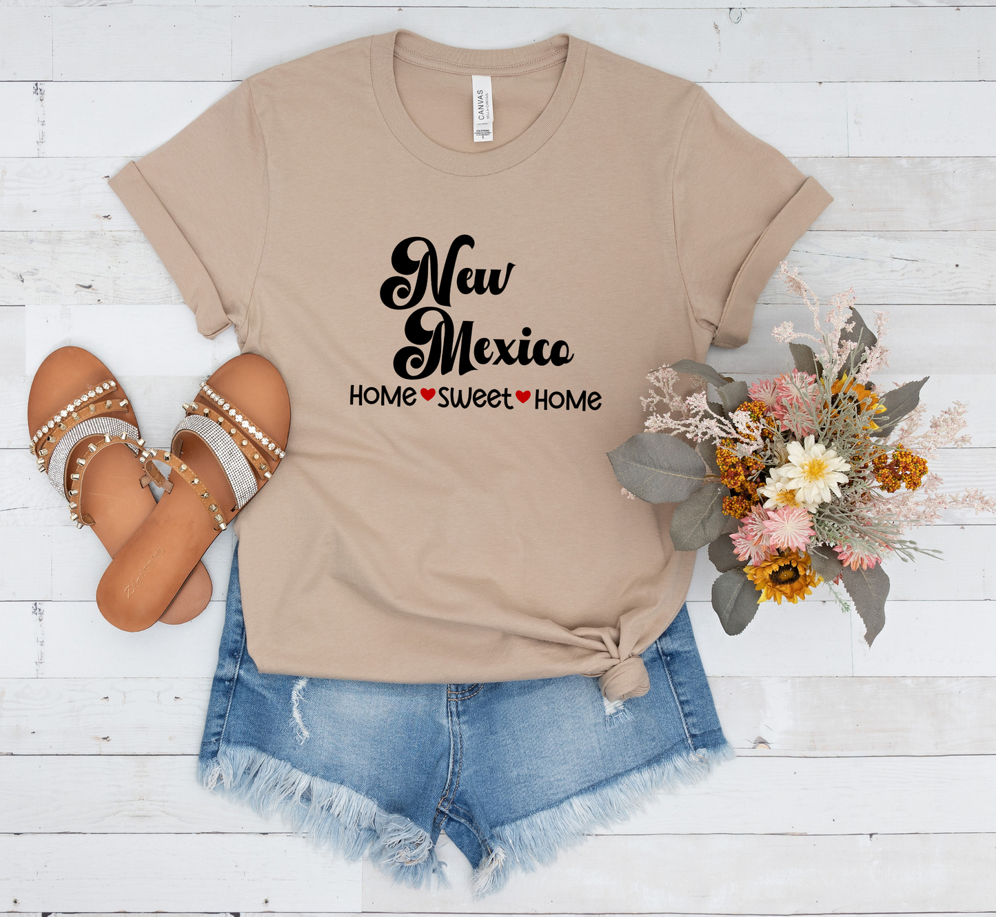 New Mexico T-Shirt, New Mexico Home Sweet Home Tee, Unisex US State Shirt
