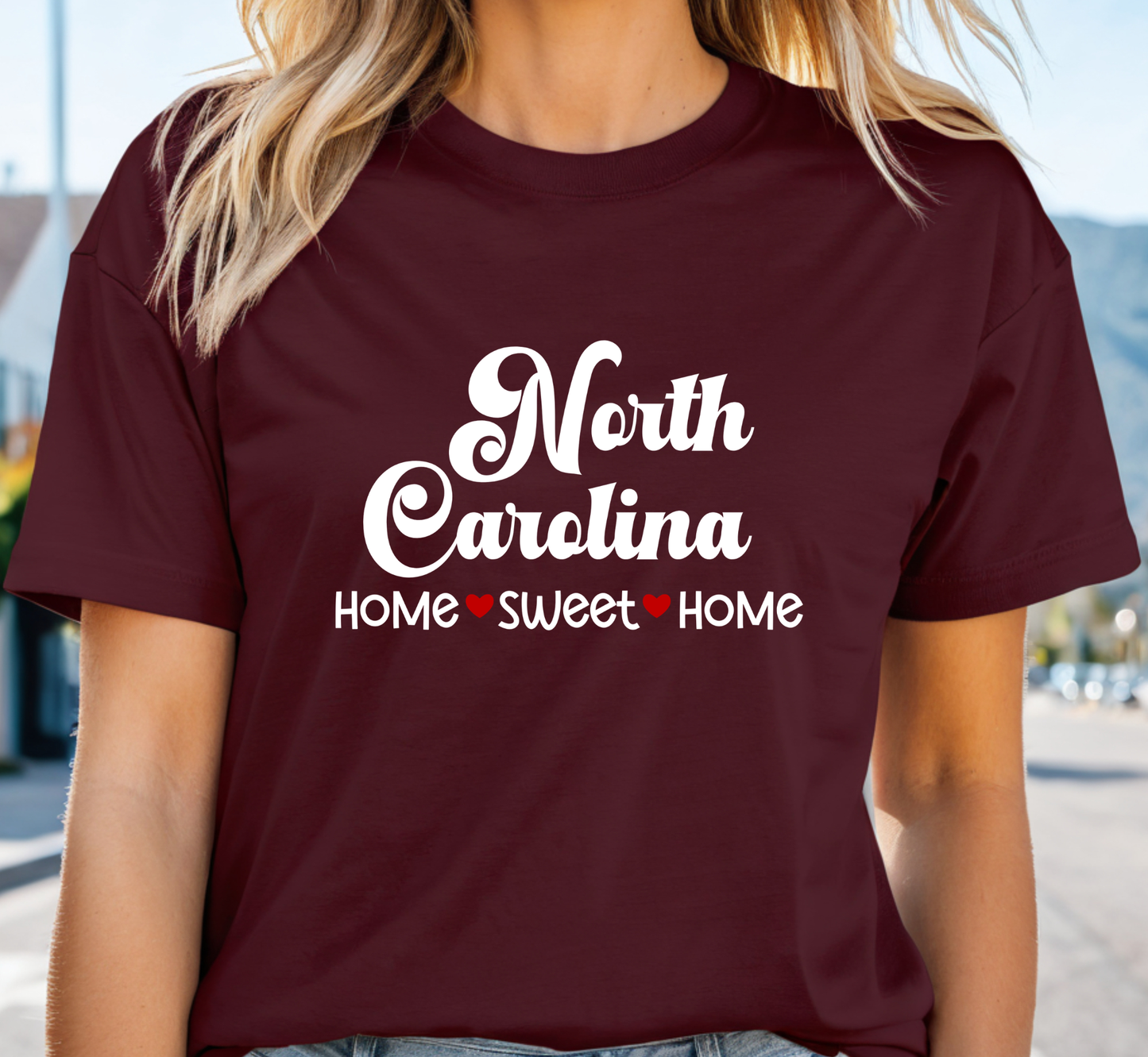 North Carolina T-Shirt, North Carolina Home Sweet Home Tee, Unisex US State Shirt