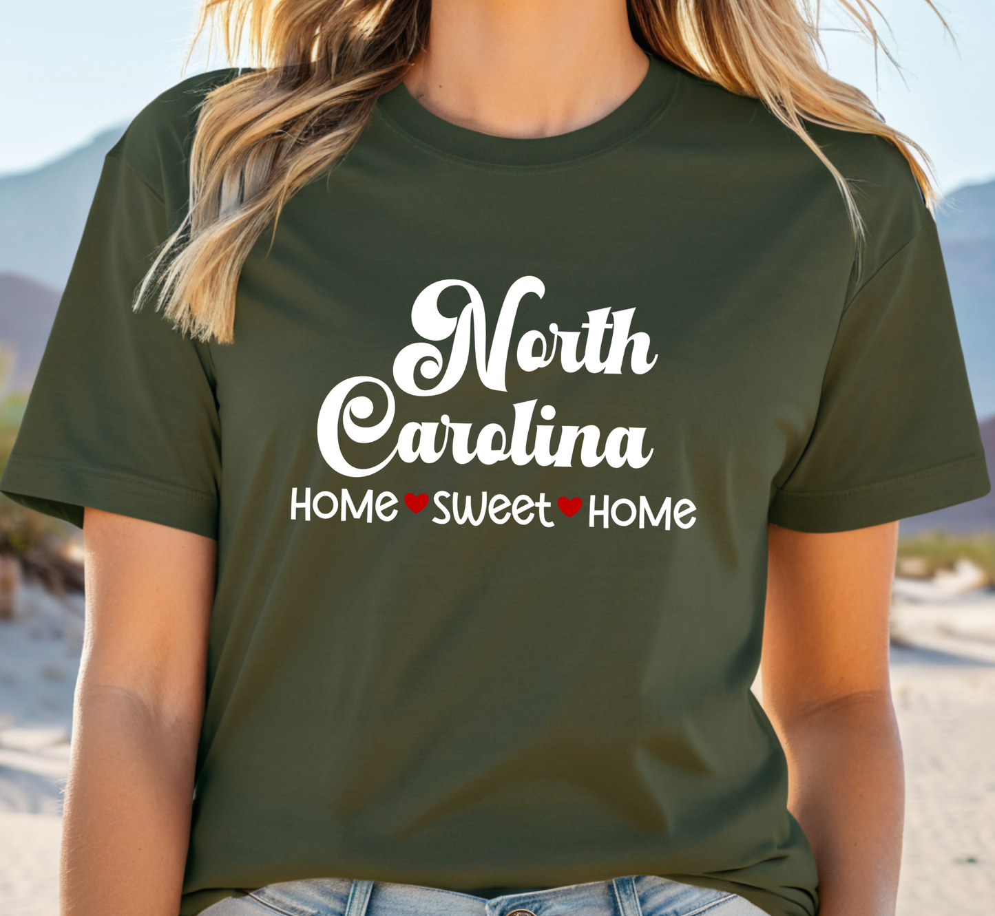 North Carolina T-Shirt, North Carolina Home Sweet Home Tee, Unisex US State Shirt