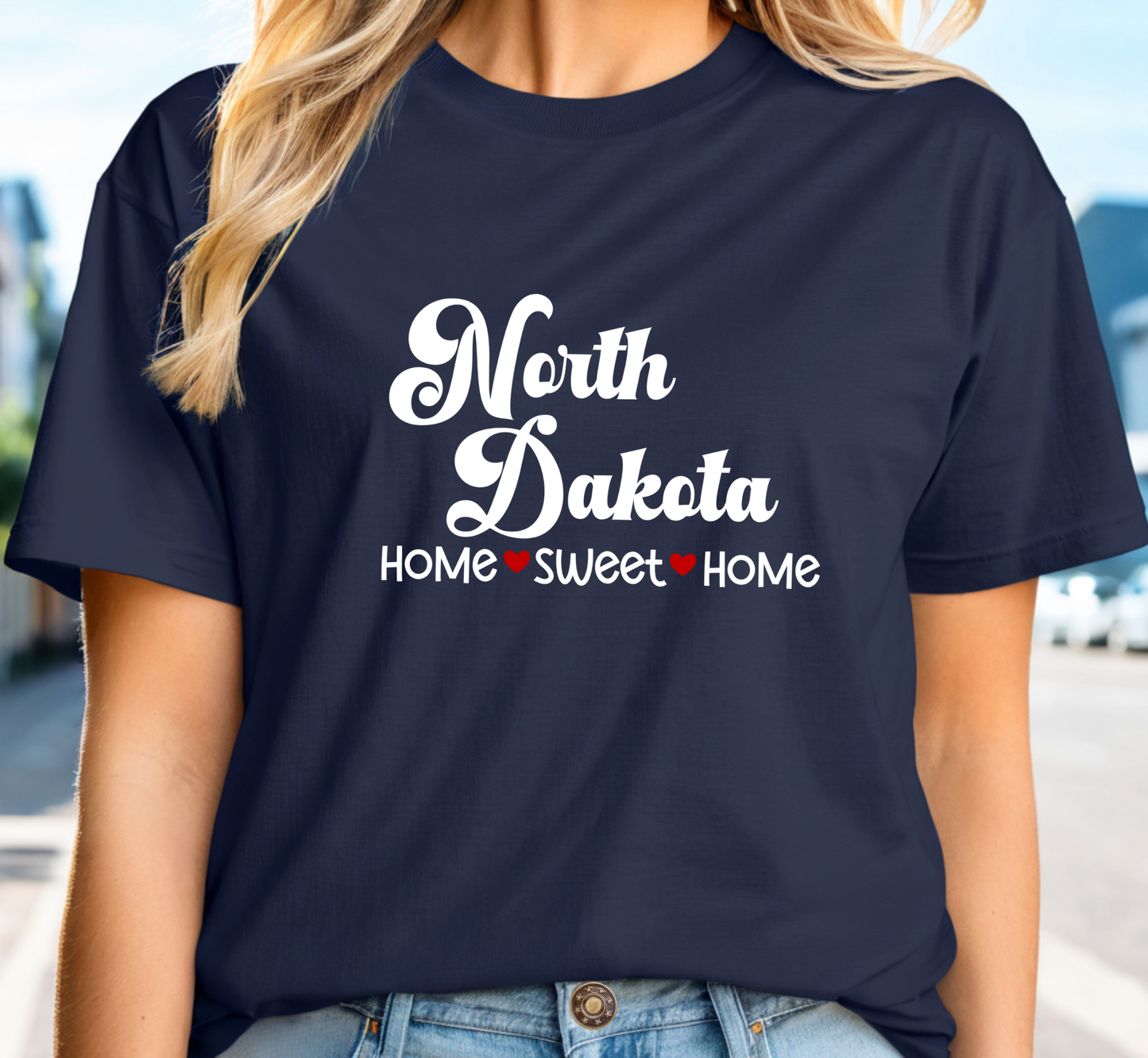 North Dakota T-Shirt, North Dakota Home Sweet Home T-Shirt, Unisex US State Shirt