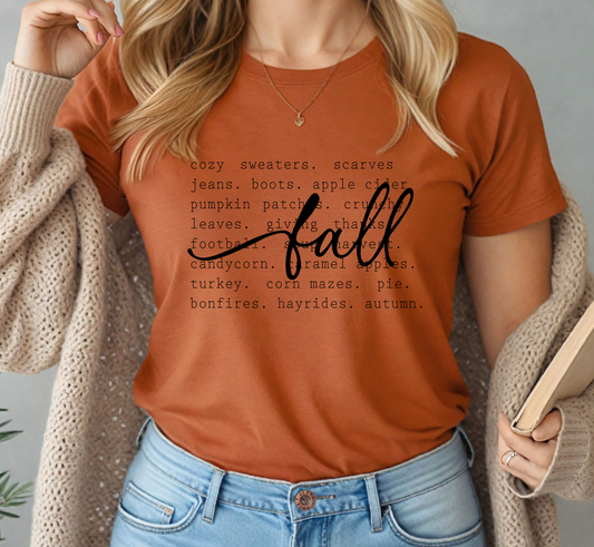 All the Feels of Fall T-Shirt, Fall Vibes Tee, Fall Described Shirt, Cozy Season Tee, Fall Lover T-Shirt, Autumn Lover T-Shirt