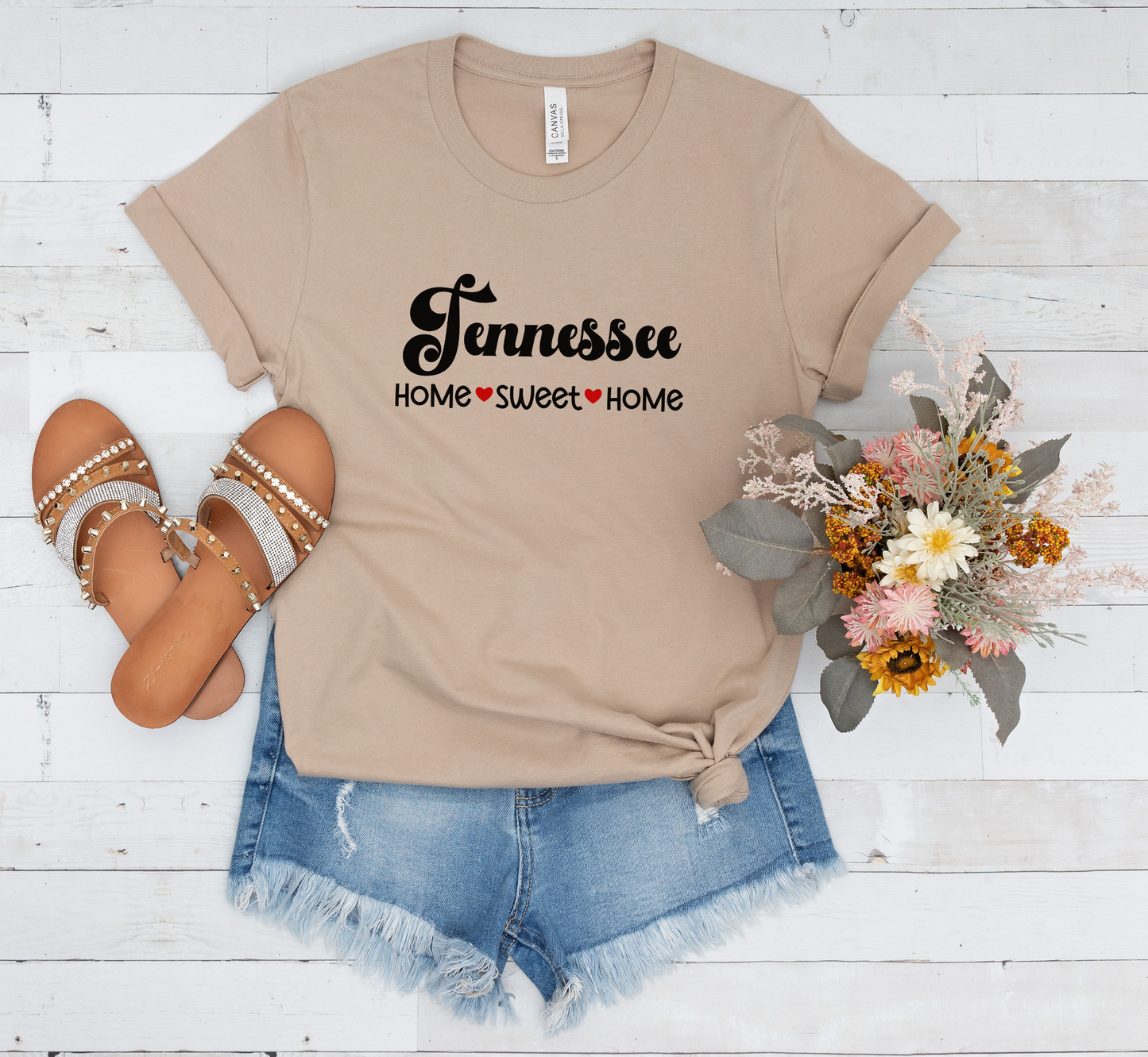 Tennessee T-Shirt, Tennessee Home Sweet Home Tee, Unisex US State Shirt