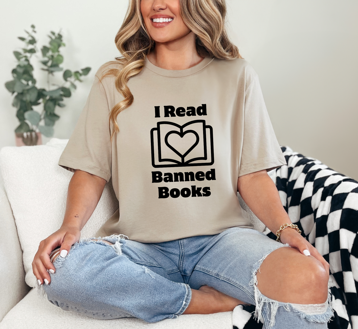 I Read Banned Books Tee, Book Lover T-Shirt, Support Libraries Tee,  Bookish Teacher Shirt