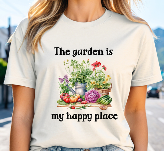 The Garden is My Happy Place T-Shirt, Garden Lover Tee