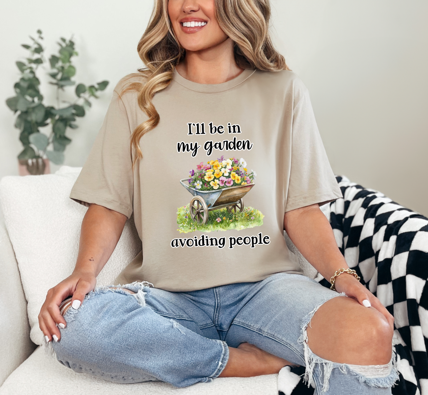 I'll Be In My Garden Avoiding People T-Shirt, Garden Lover Introvert Tee, Gardening Shirt