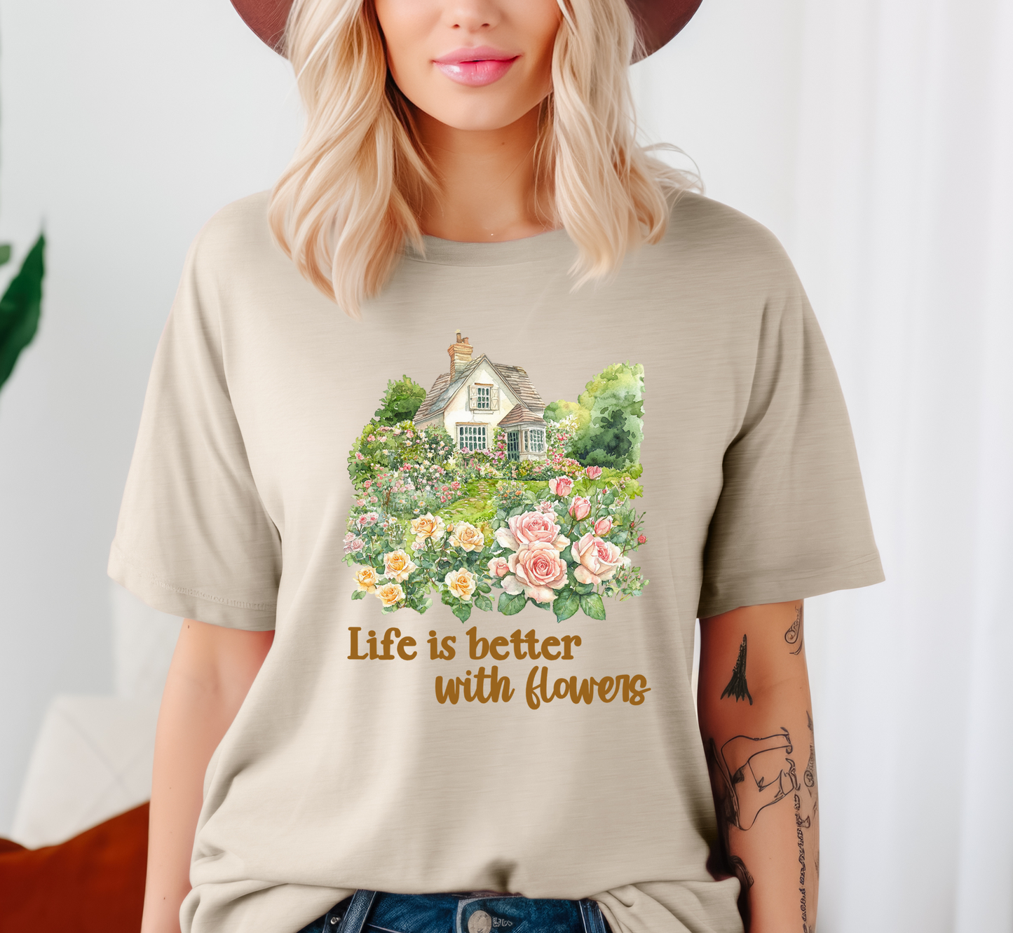 Life is Better With Flowers T-Shirt, Flower Lover Tee, Flower Gardening Shirt