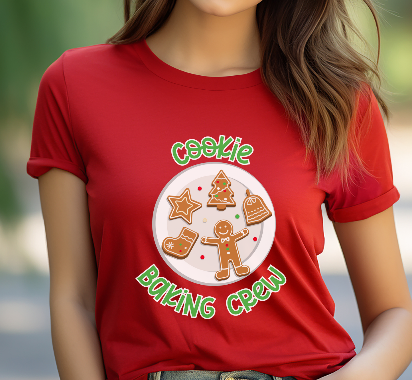 Cookie Baking Crew T-Shirt, Cute Christmas Cookies Tee, Gingerbread Cookies Tee, Unisex Holiday Baking Shirt, Christmas Pajama Shirt