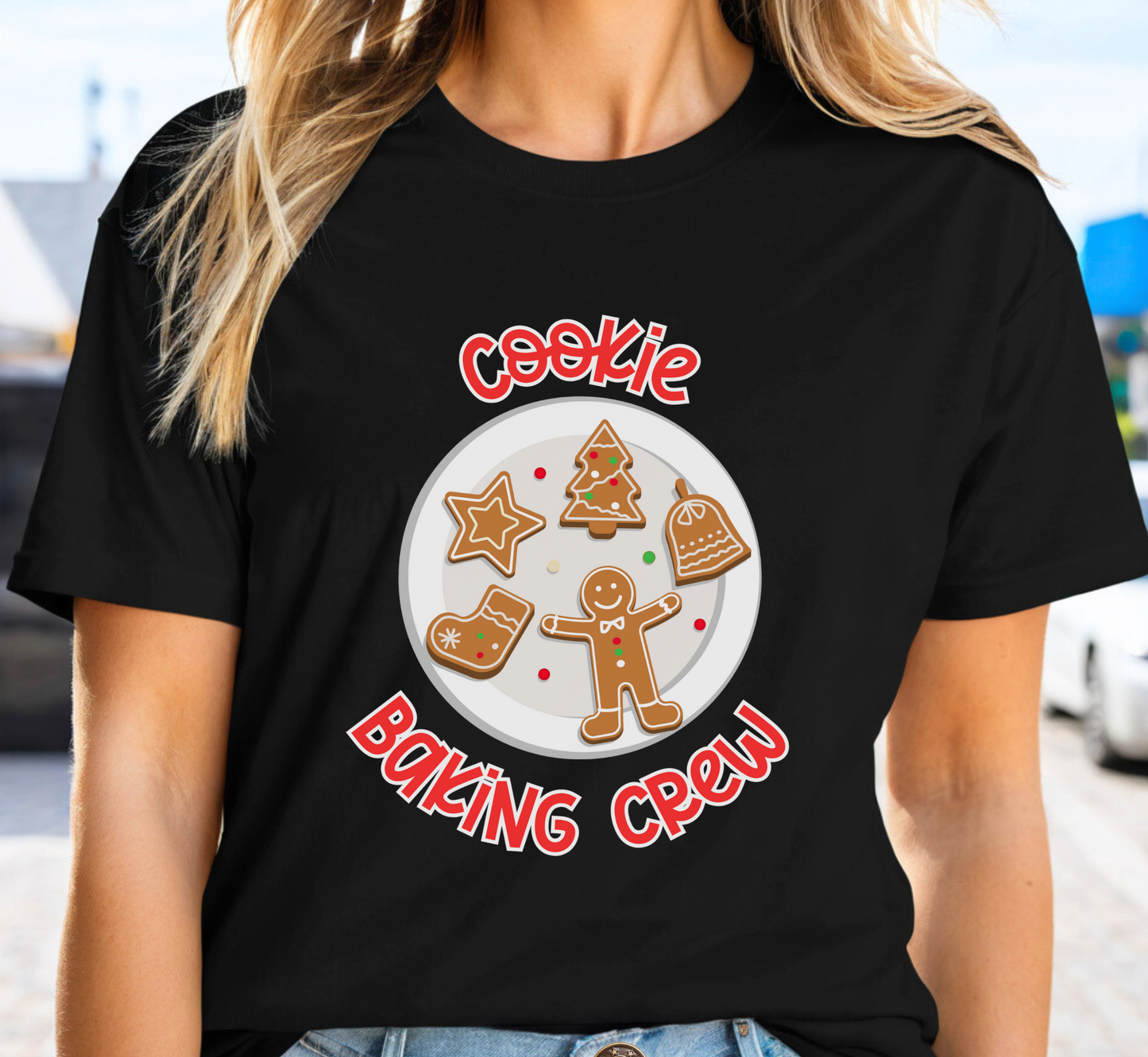 Cookie Baking Crew T-Shirt, Cute Christmas Cookies Tee, Gingerbread Cookies Tee, Unisex Holiday Baking Shirt, Christmas Pajama Shirt