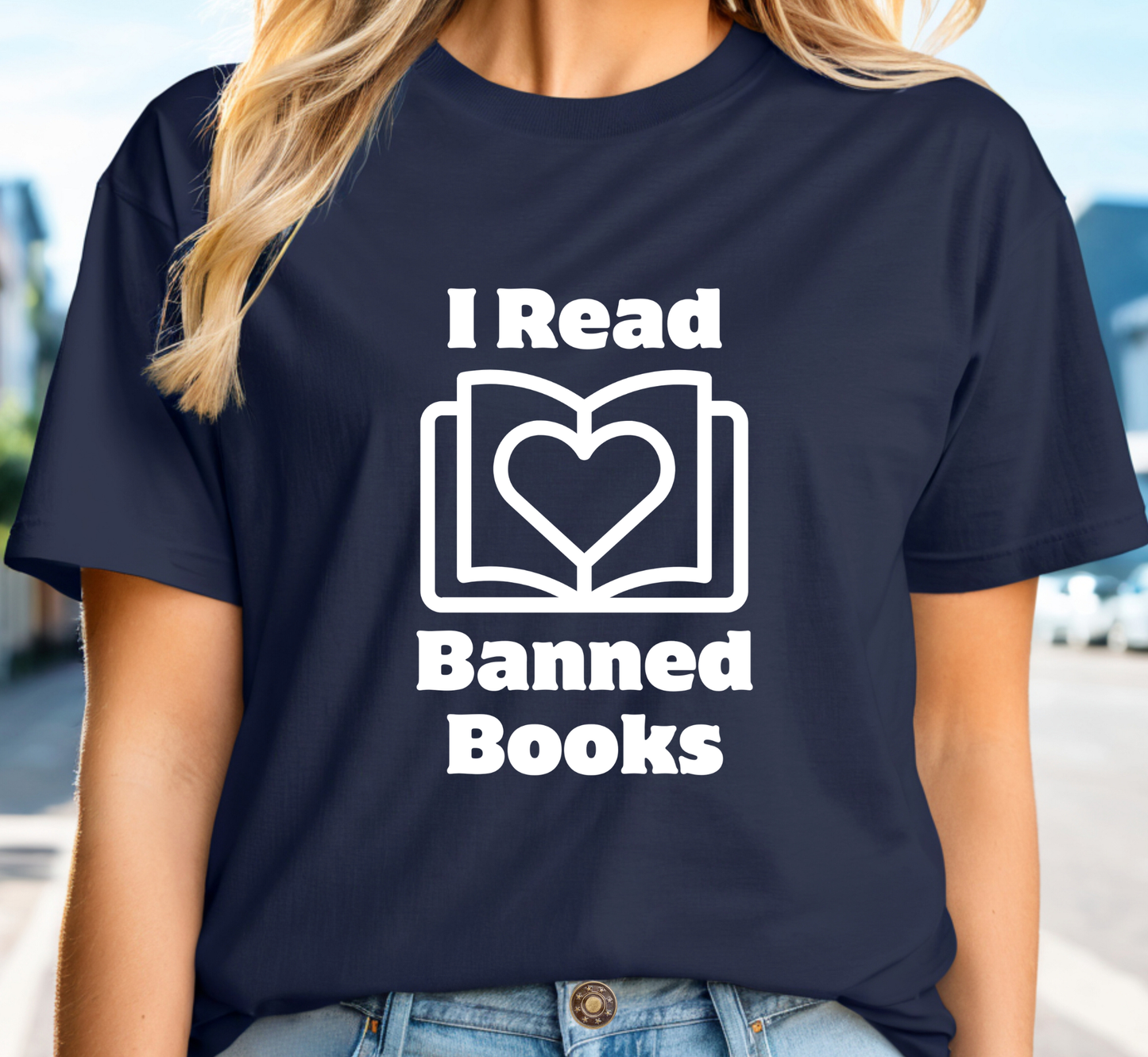 I Read Banned Books Tee, Book Lover T-Shirt, Support Libraries Tee,  Bookish Teacher Shirt