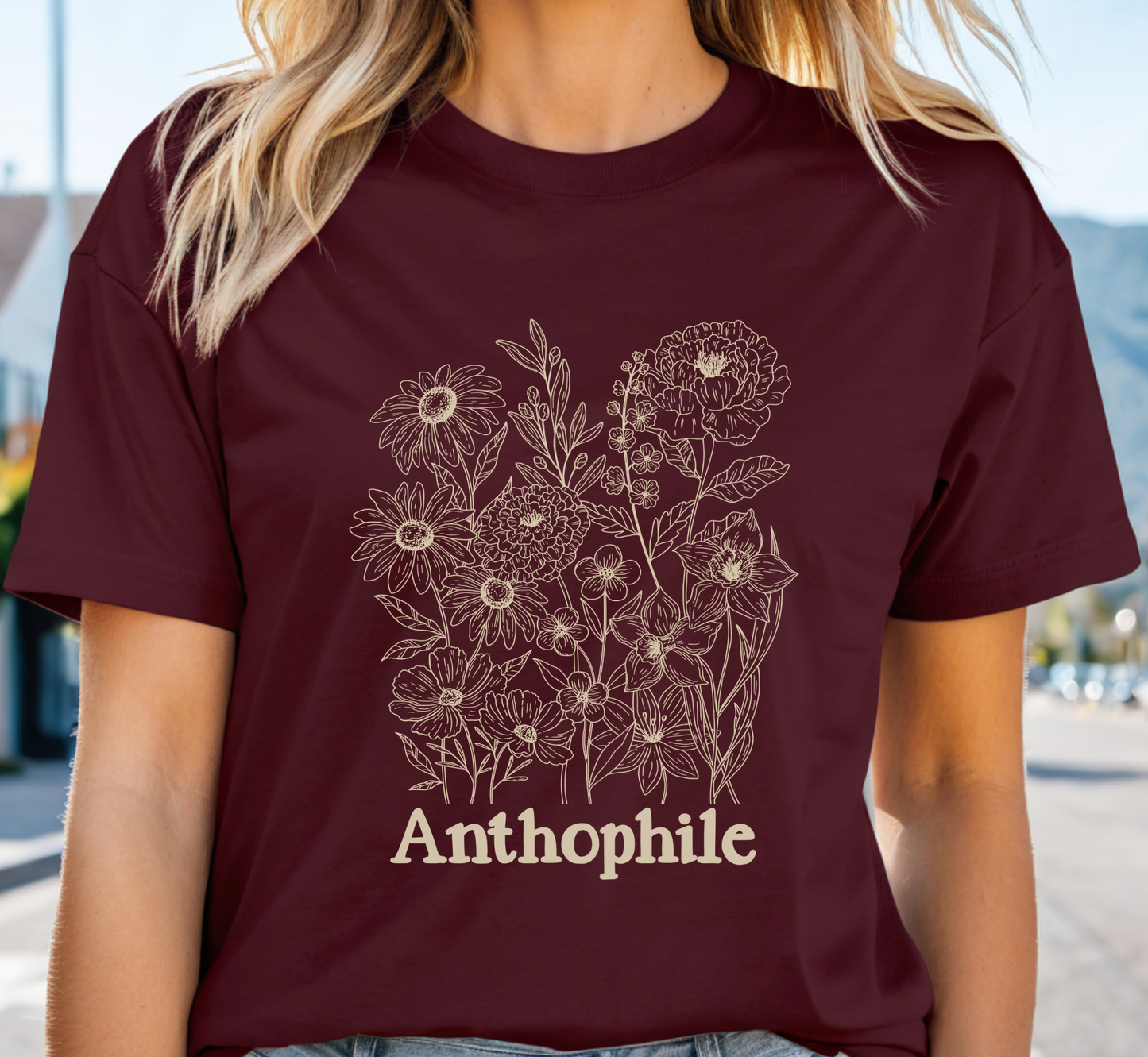Vintage Flower Lover Tee, Anthophile T-Shirt, Flower Gardener Shirt