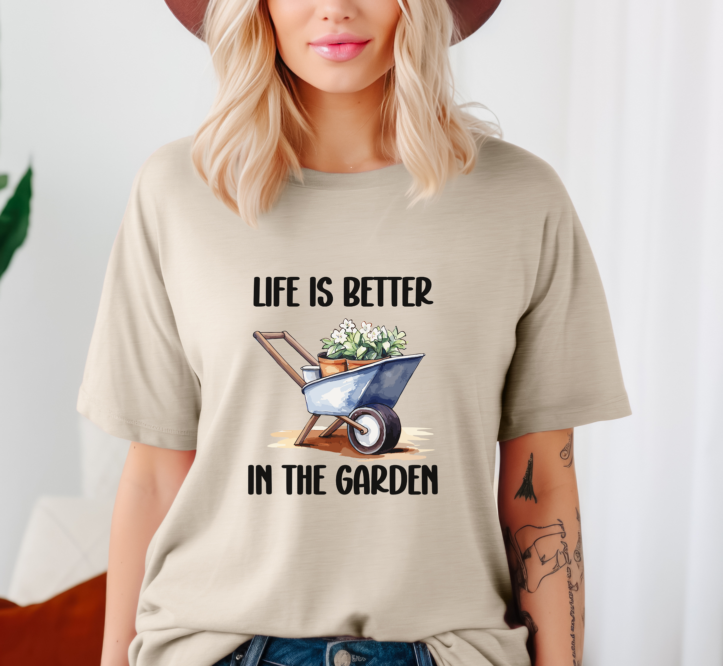 Life is Better in the Garden T-Shirt, Garden Lover Tee, Gardening Makes Me Happy, Gift for Gardener
