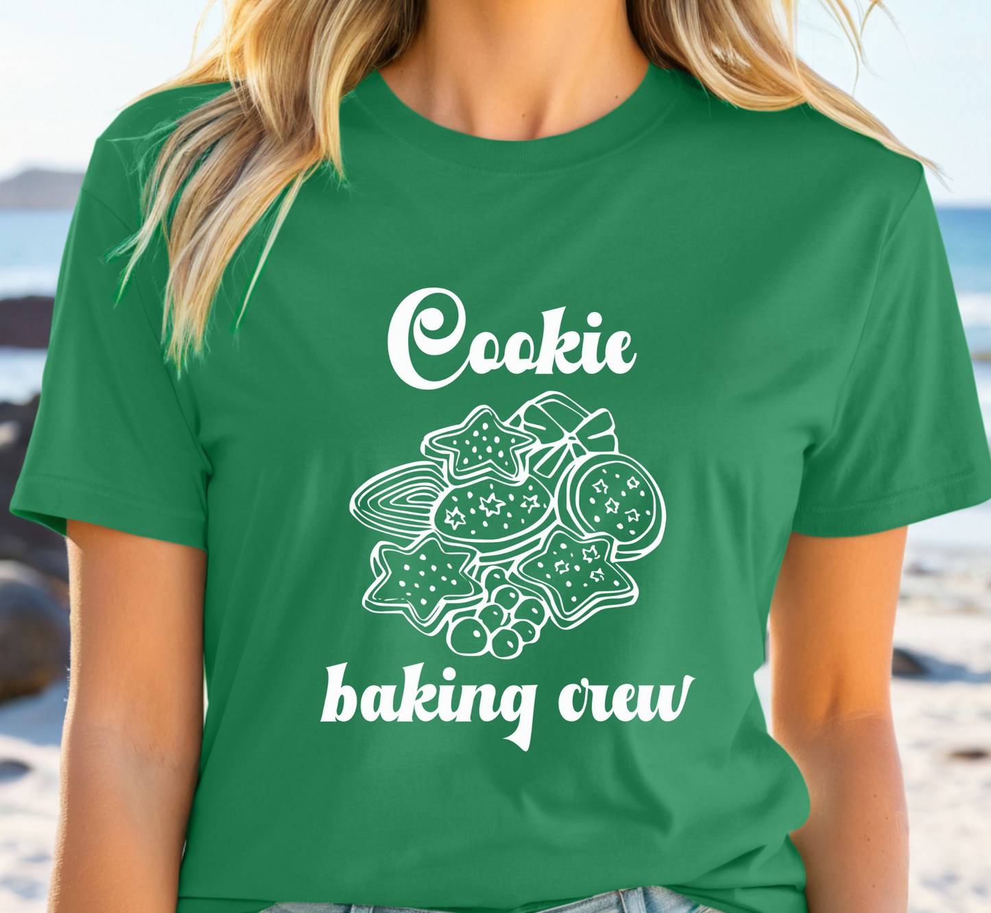Cookie Baking Crew T-Shirt, Christmas Cookies Tee, Unisex Holiday Baking Shirt, Christmas Pajama Shirt
