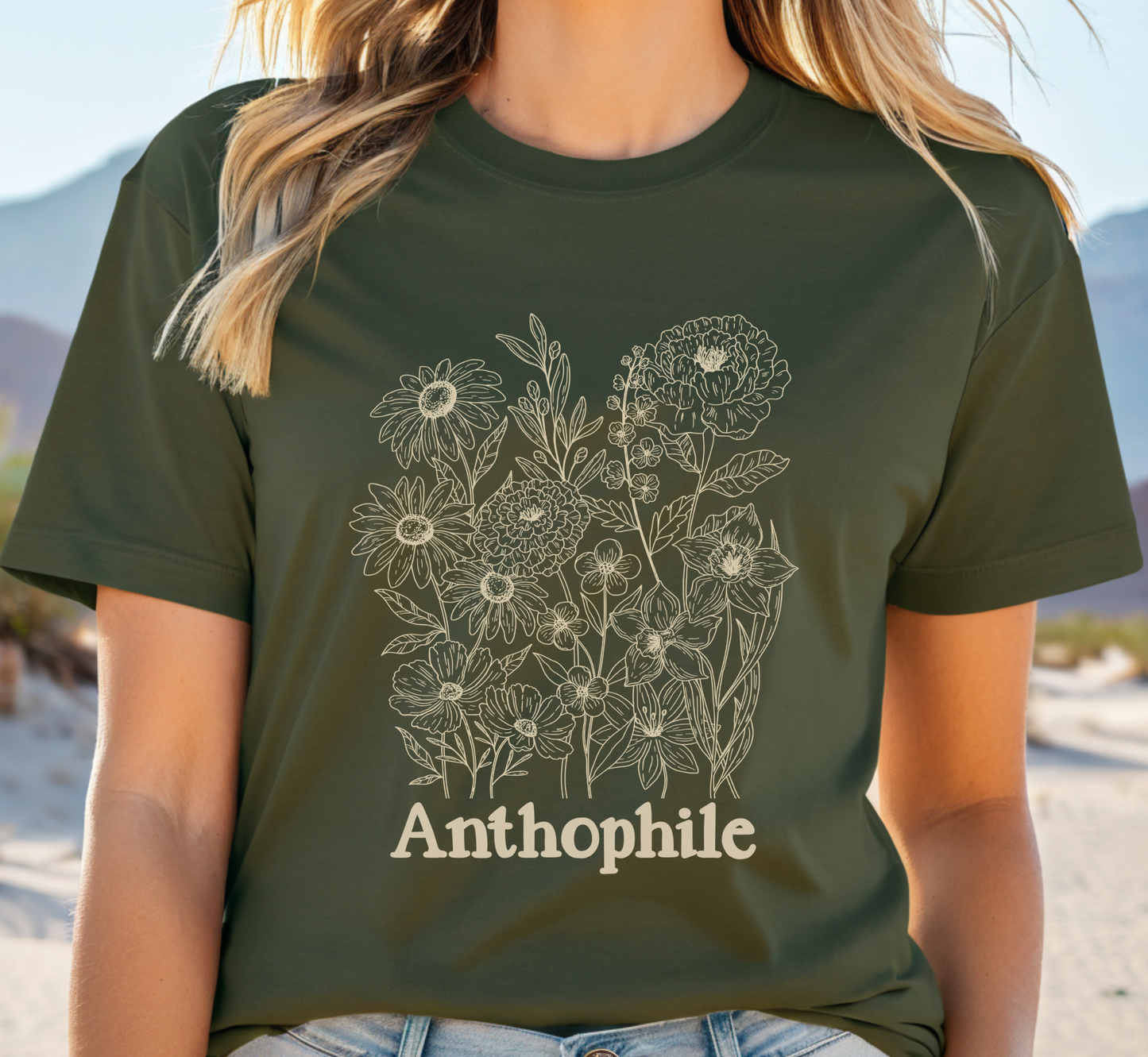 Vintage Flower Lover Tee, Anthophile T-Shirt, Flower Gardener Shirt