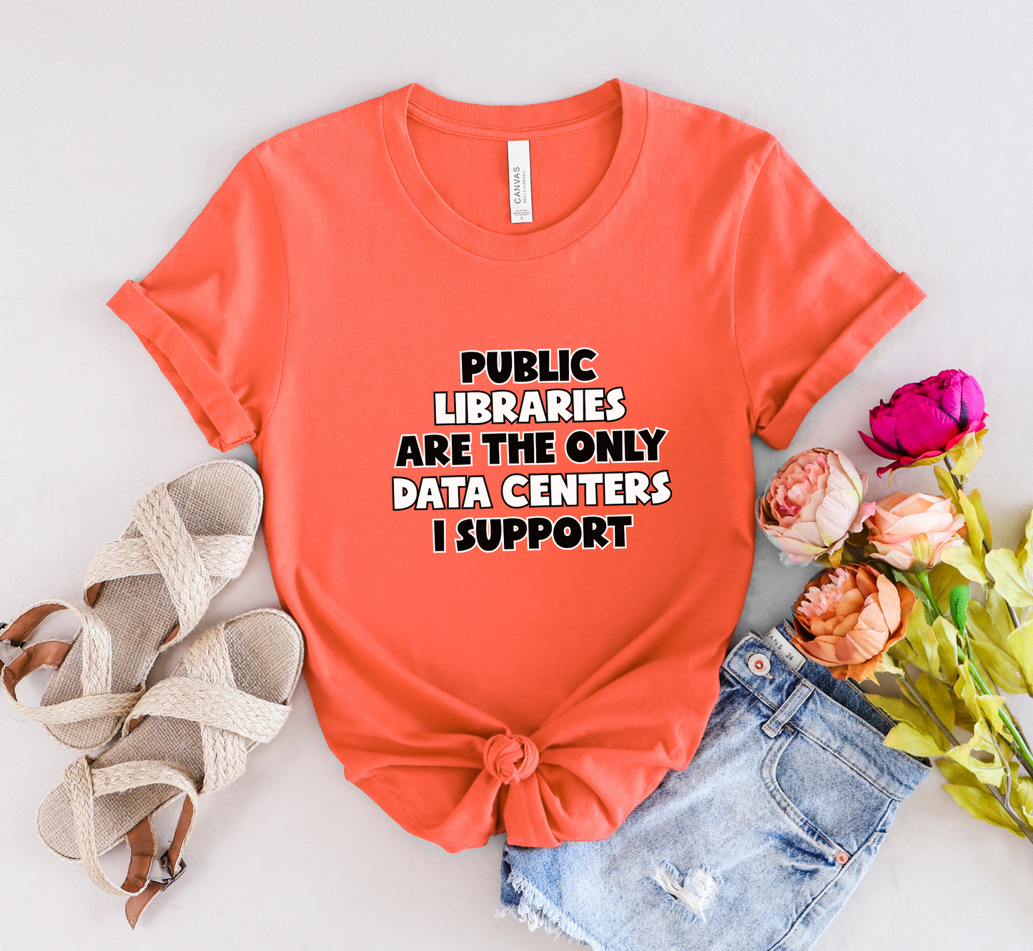 Public Libraries Are The Only Data Center I Support Tee, Library Love T-Shirt, Librarian Shirt, Anti Data Center