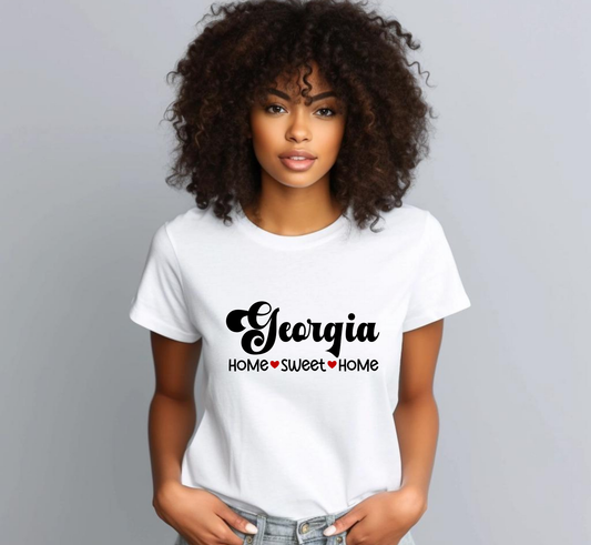 Georgia T-Shirt, Georgia Home Sweet Home Tee, Unisex US State Shirt