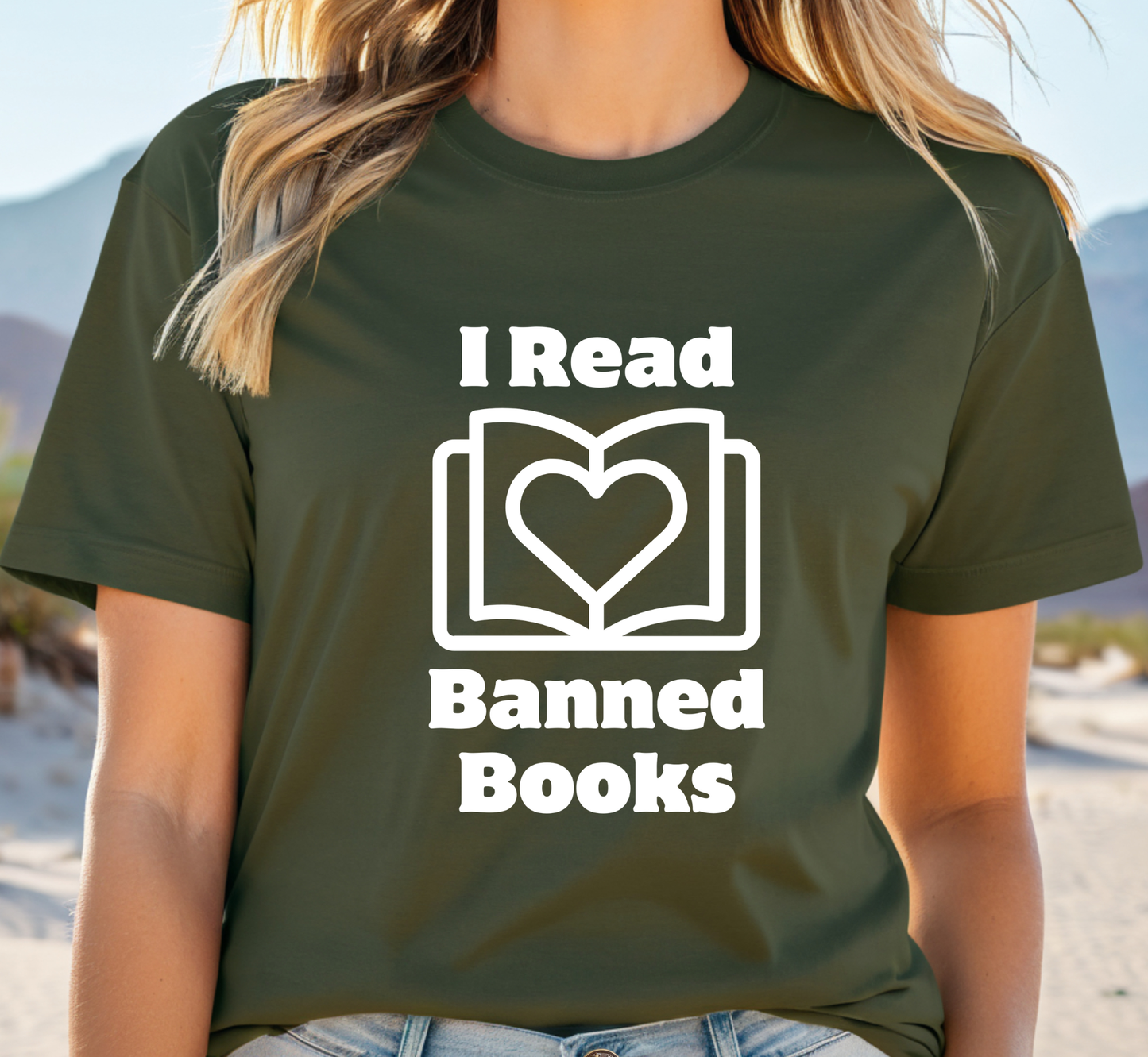 I Read Banned Books Tee, Book Lover T-Shirt, Support Libraries Tee,  Bookish Teacher Shirt