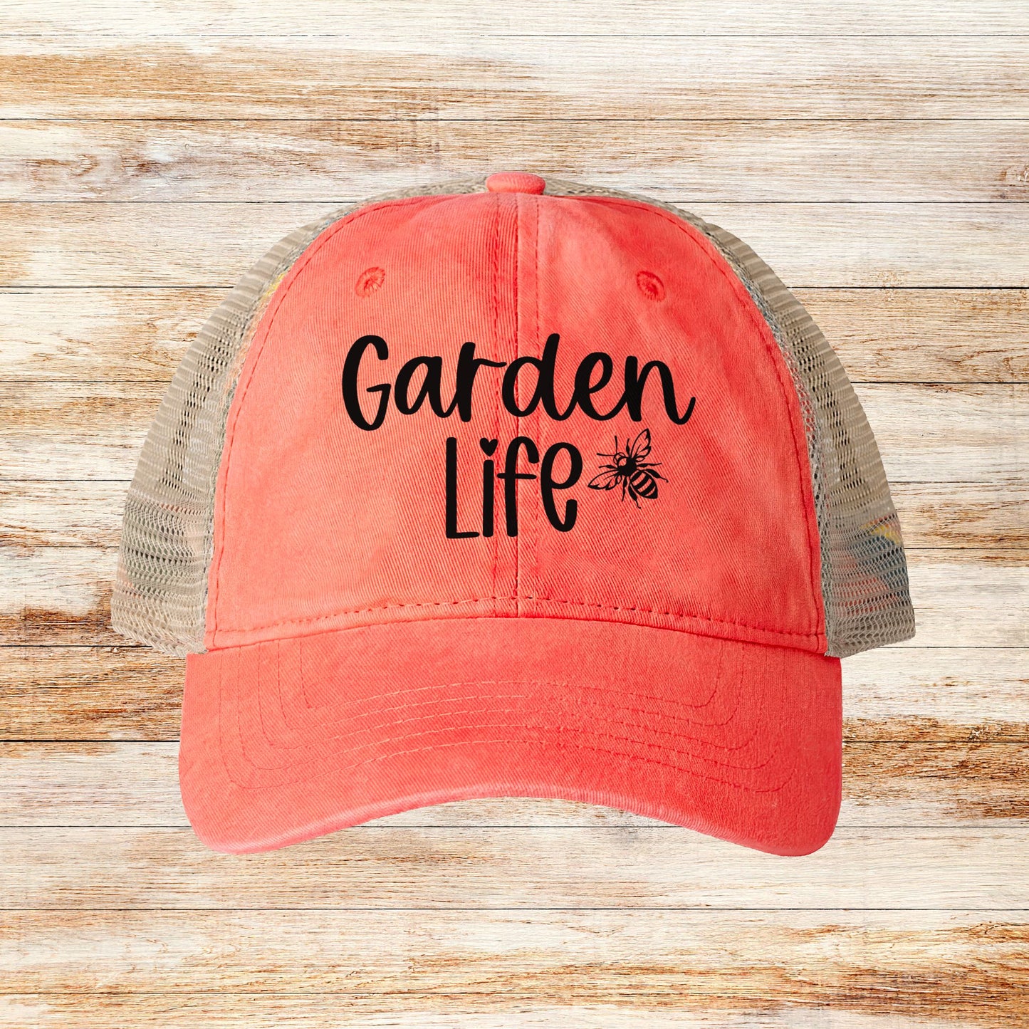 Garden Life Mesh-Back Cap, Women's Garden Lover Hat, Ladies Gardening Cap