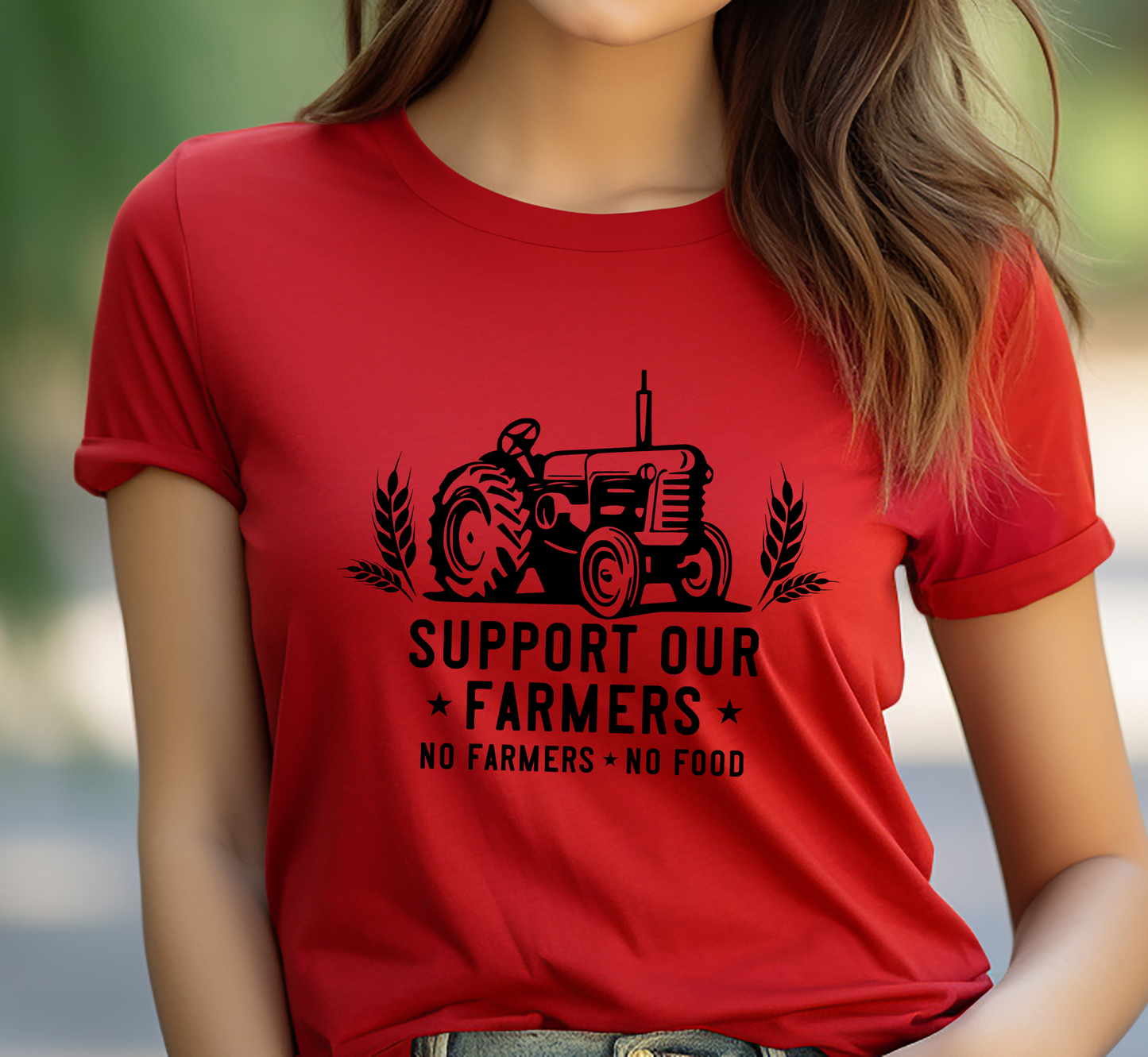 Support Our Farmers T-Shirt, No Farmers No Food Tee, Unisex Farm Life Shirt, Support Local Farms, Farming Tee