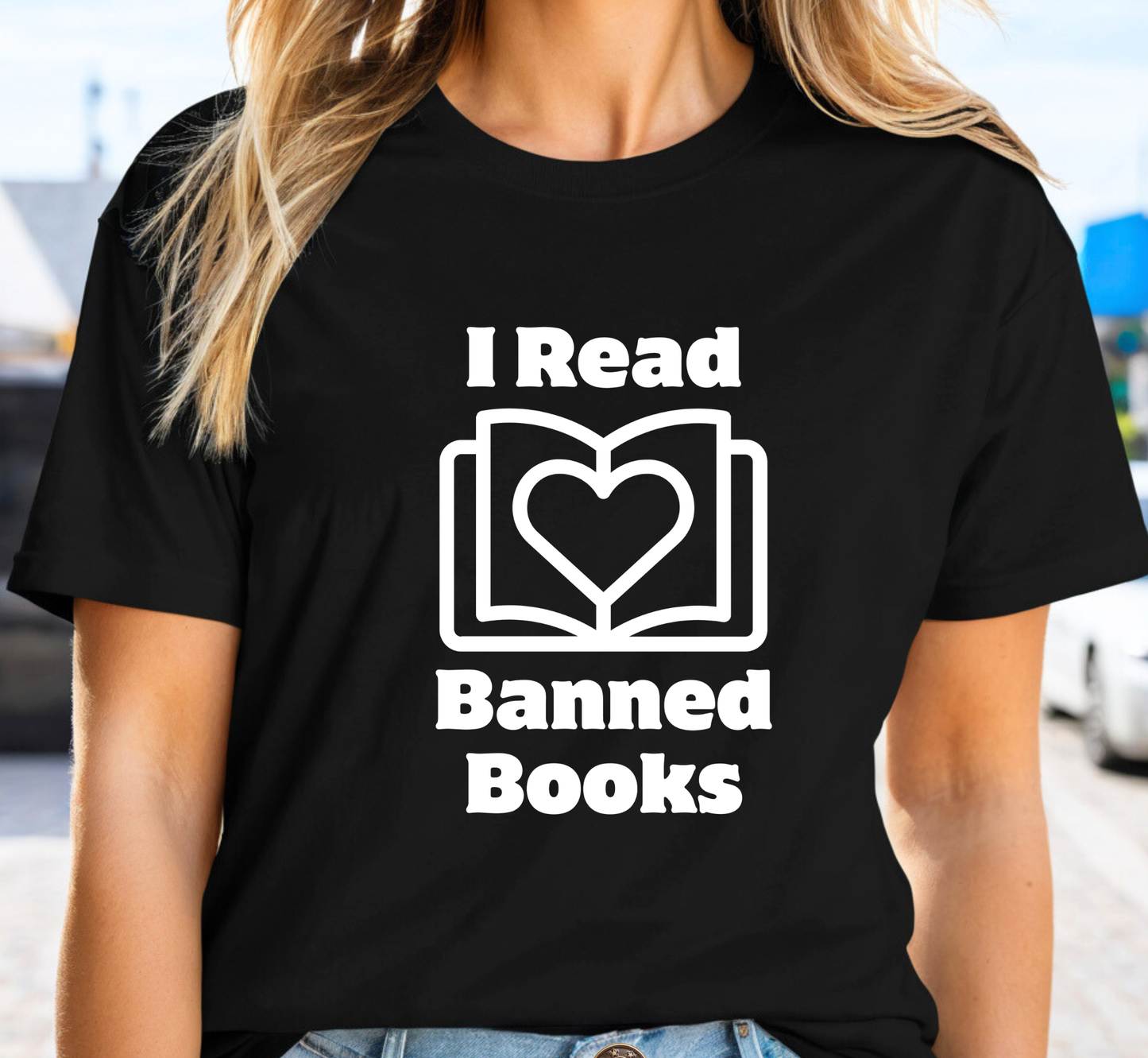 I Read Banned Books Tee, Book Lover T-Shirt, Support Libraries Tee,  Bookish Teacher Shirt