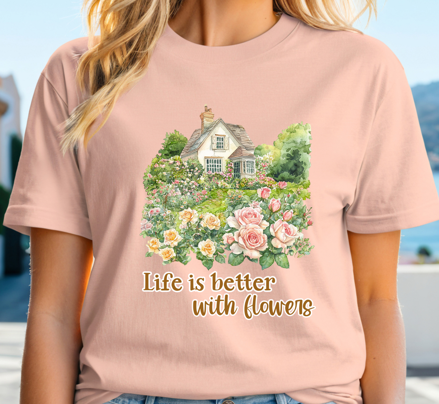 Life is Better With Flowers T-Shirt, Flower Lover Tee, Flower Gardening Shirt