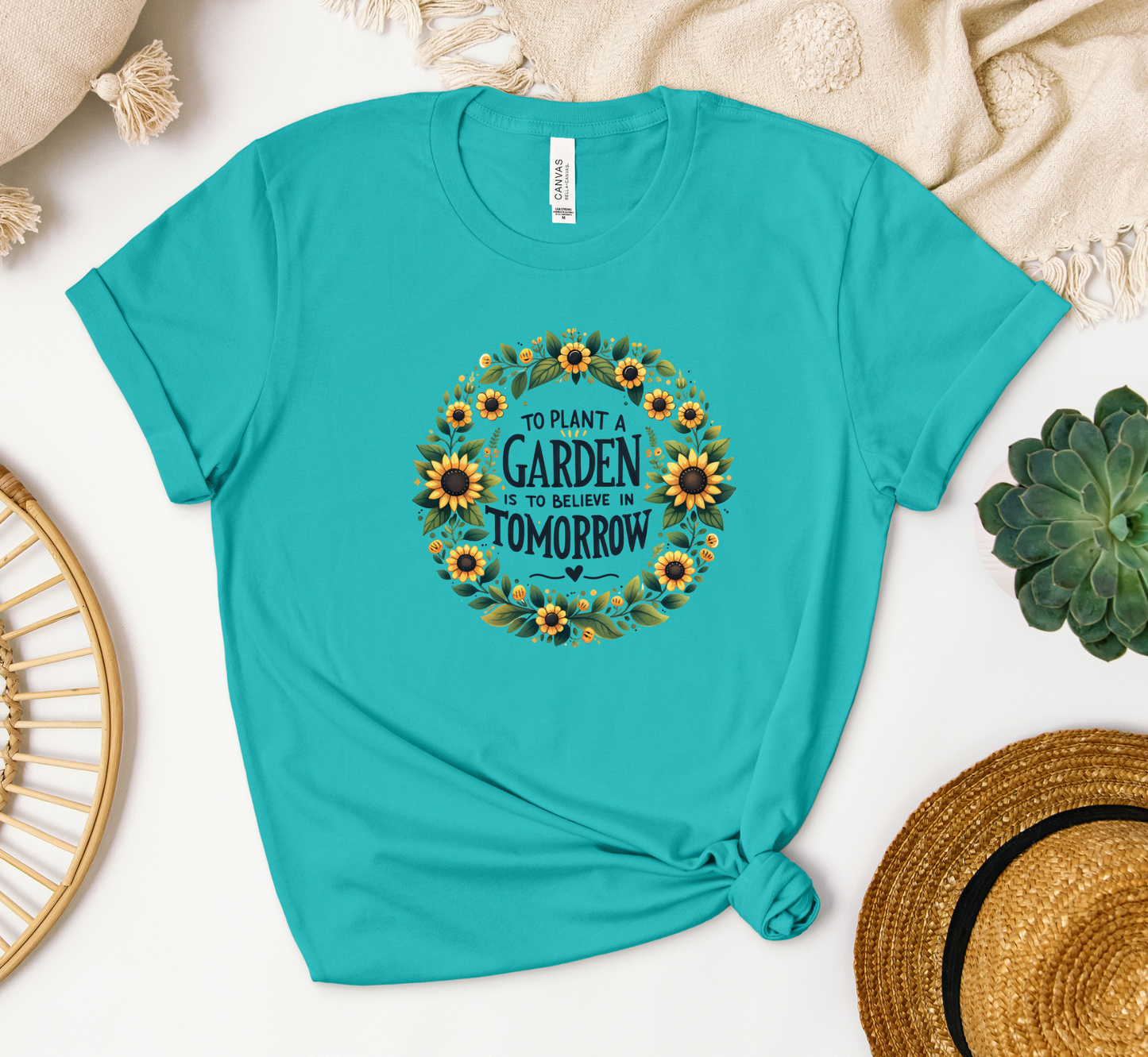 To Plant a Garden is to Believe in Tomorrow Tee, Garden Lover T-Shirt, Women's Gardening Shirt, Gardeners Gift