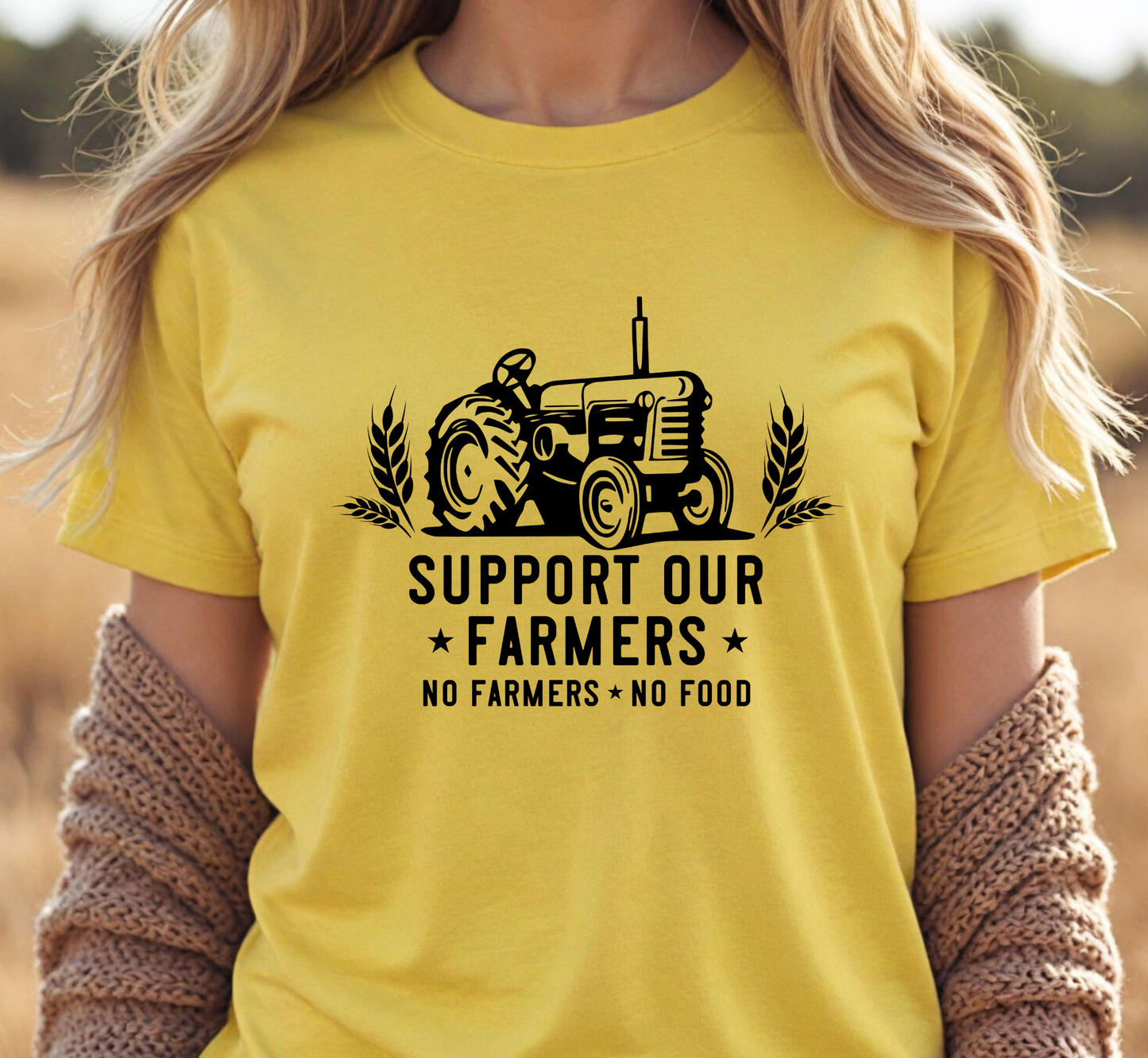 Support Our Farmers T-Shirt, No Farmers No Food Tee, Unisex Farm Life Shirt, Support Local Farms, Farming Tee