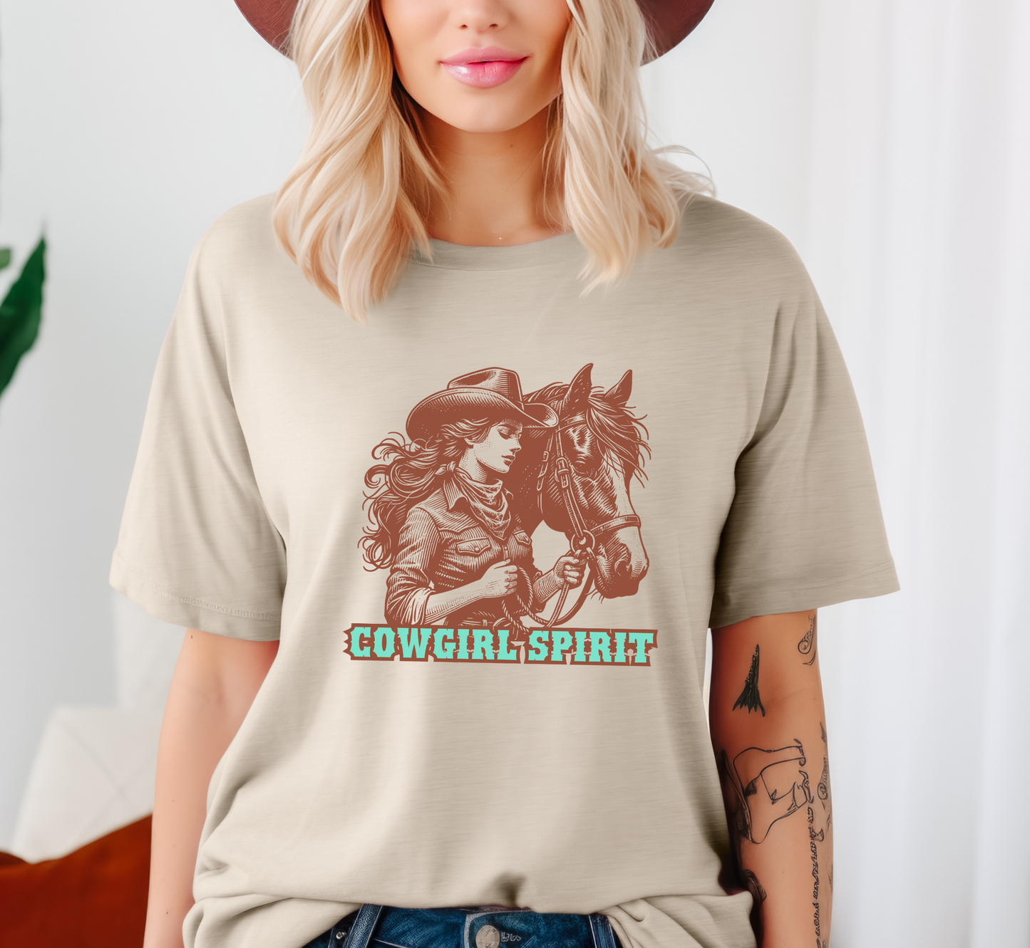 Cowgirl Spirit Tee, Cowgirl and Horse Shirt, Western Tee, Horse Lovers