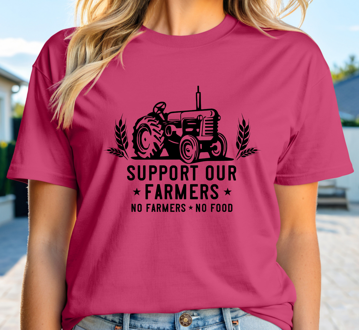 Support Our Farmers T-Shirt, No Farmers No Food Tee, Unisex Farm Life Shirt, Support Local Farms, Farming Tee
