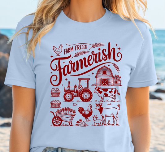 Farmerish T-Shirt, Farm Fresh Tee, Hobby Farm Shirt, Farming Love
