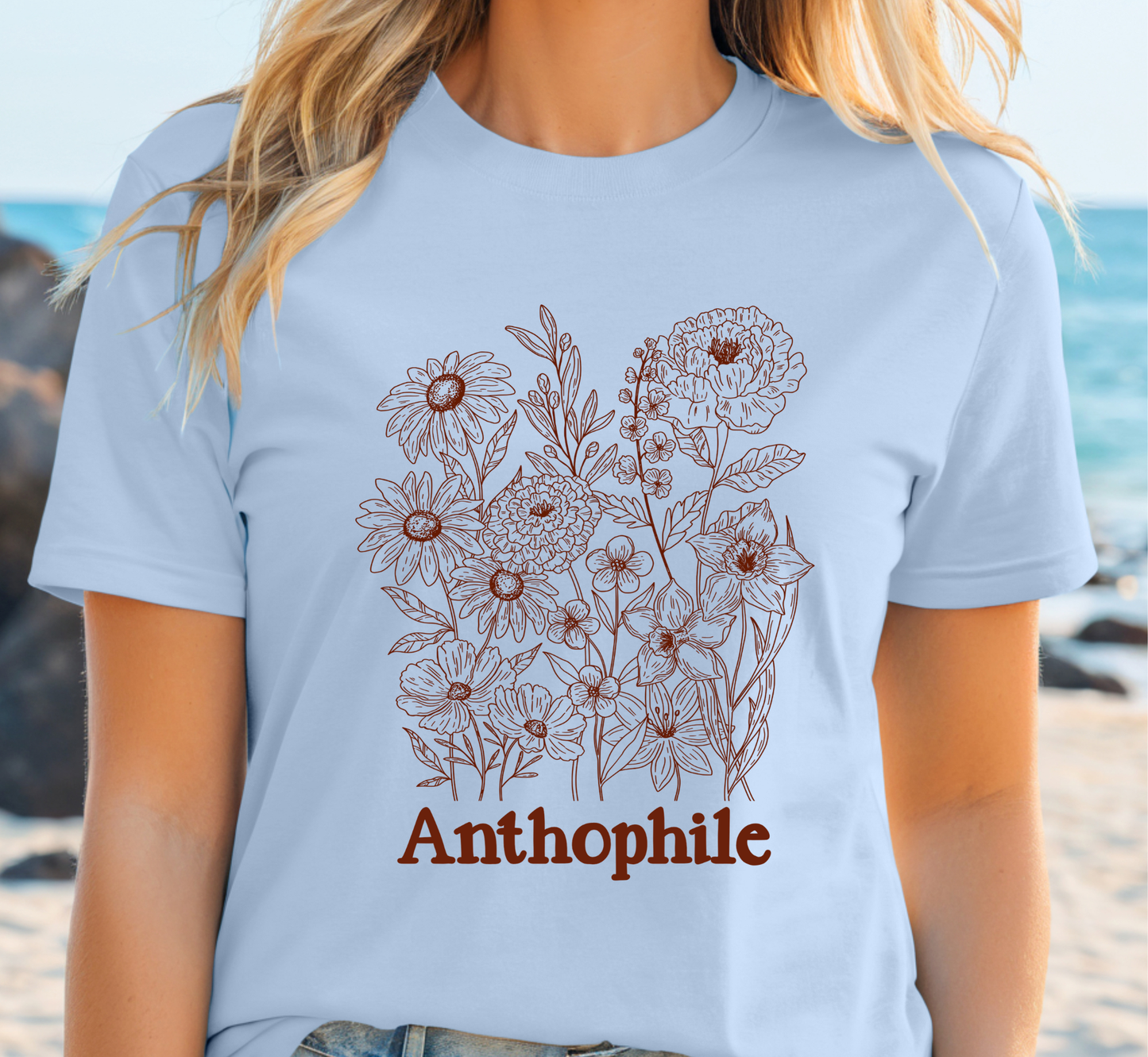 Vintage Flower Lover Tee, Anthophile T-Shirt, Flower Gardener Shirt