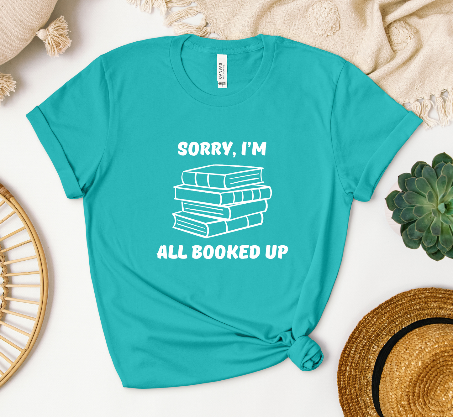 Sorry, I'm All Booked Up T-Shirt, Funny Book Lover Shirt, Book Reader Humor