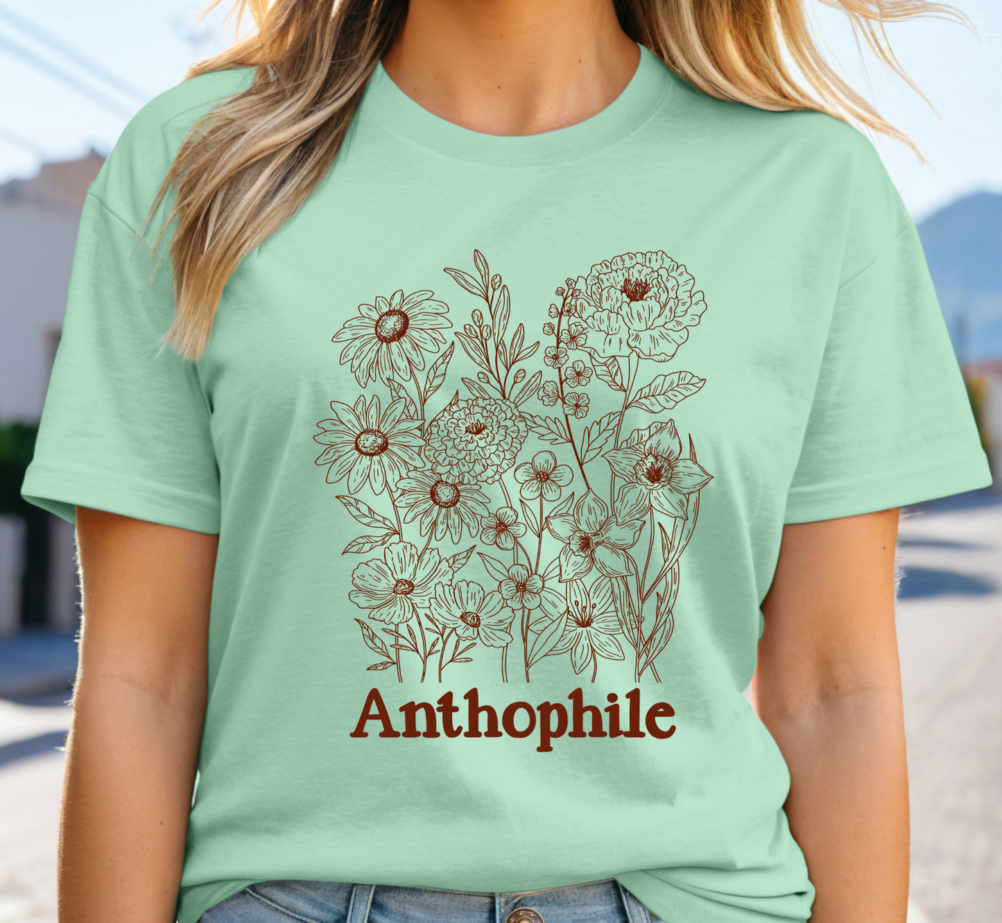 Vintage Flower Lover Tee, Anthophile T-Shirt, Flower Gardener Shirt