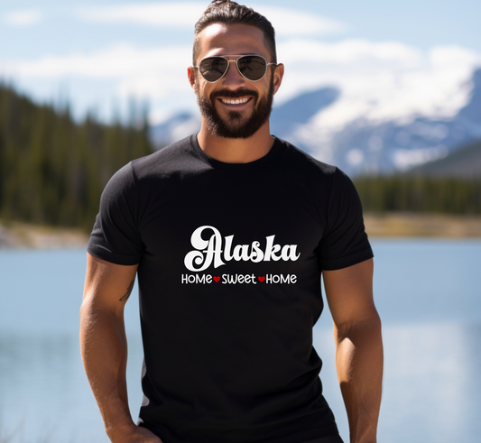 Alaska T-Shirt, Alaska Home Sweet Home Tee, Unisex US State Shirt