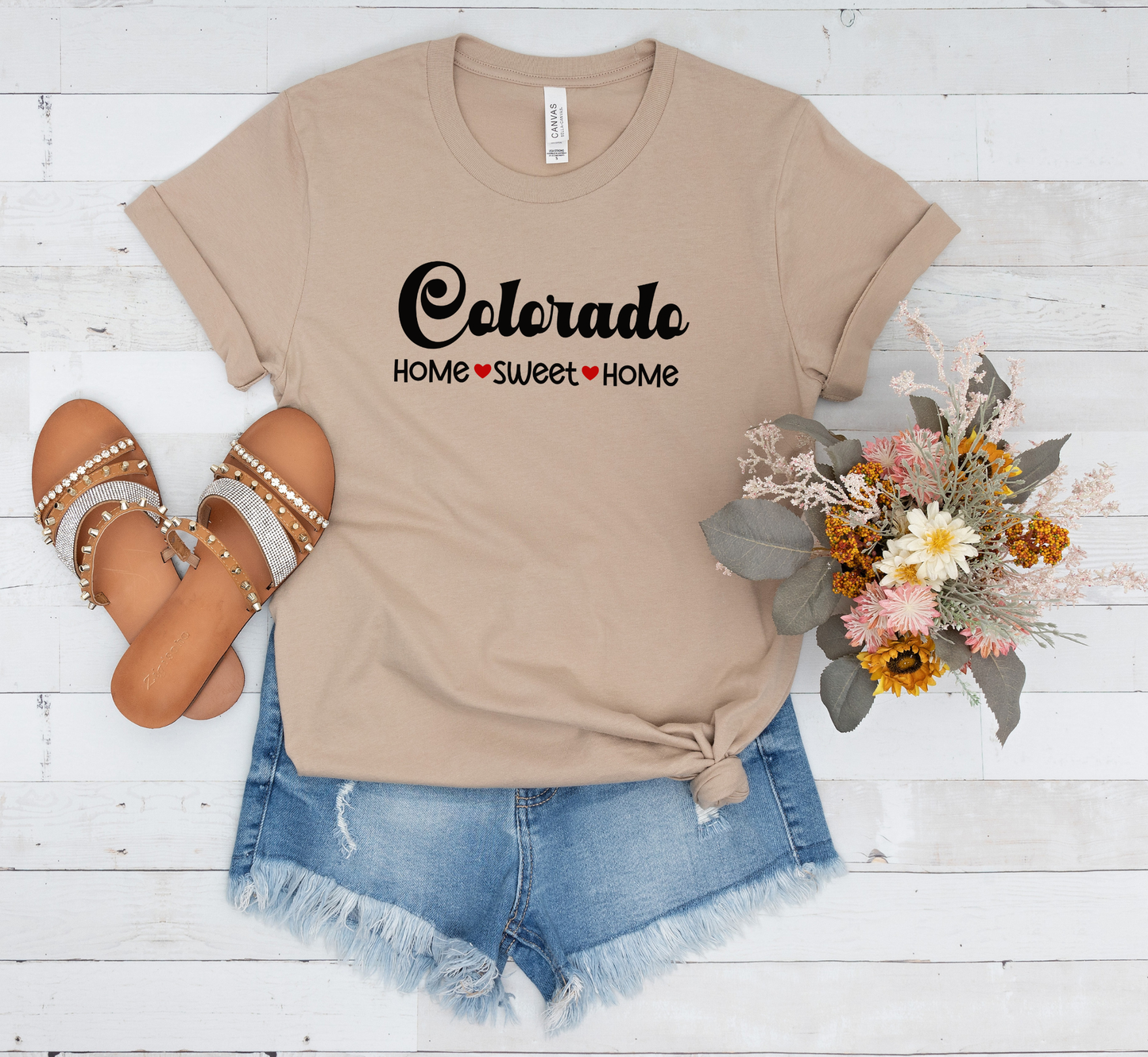 Colorado T-Shirt, Colorado Home Sweet Home Tee, Unisex US State Shirt