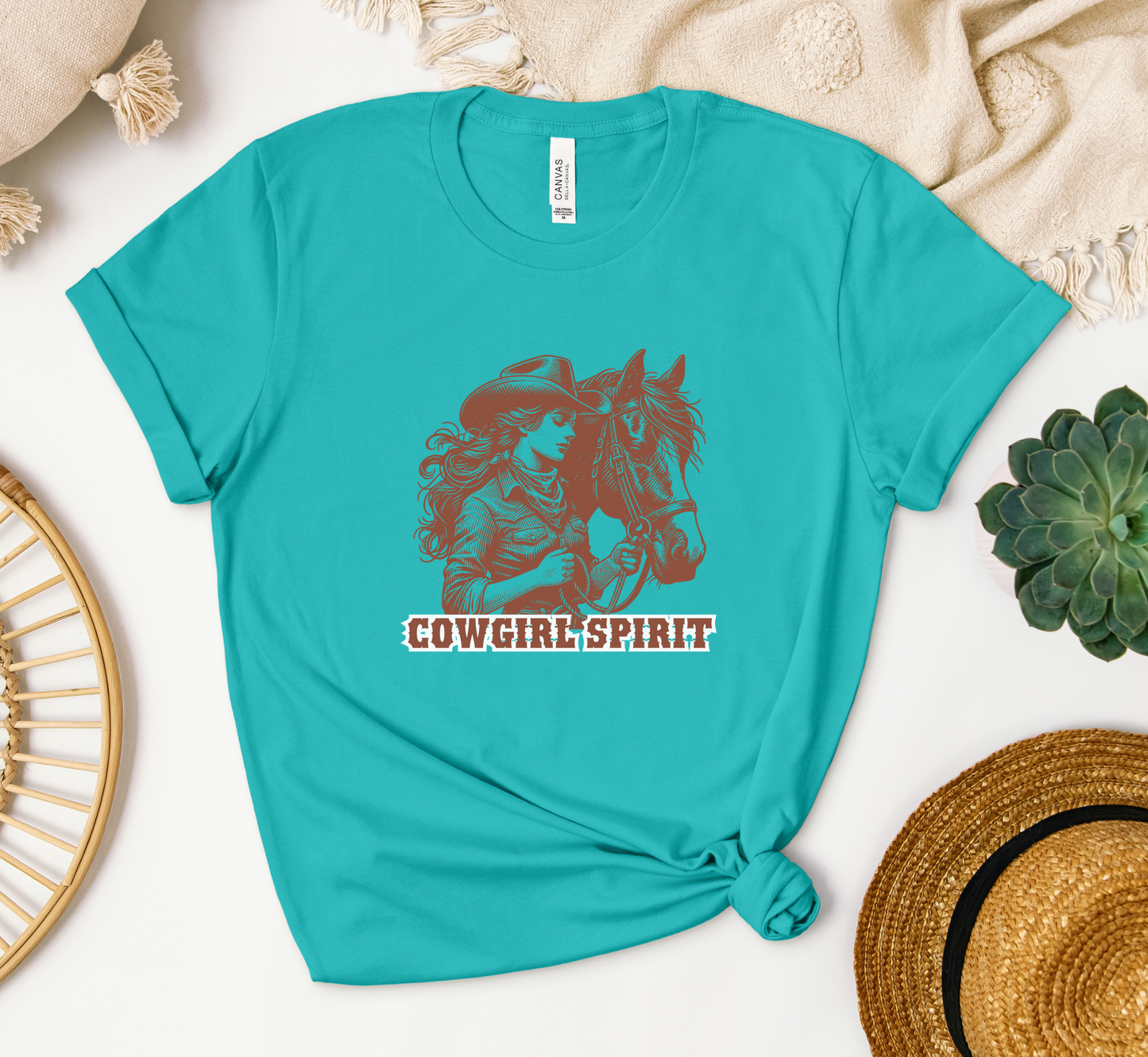 Cowgirl Spirit Tee, Cowgirl and Horse Shirt, Western Tee, Horse Lovers